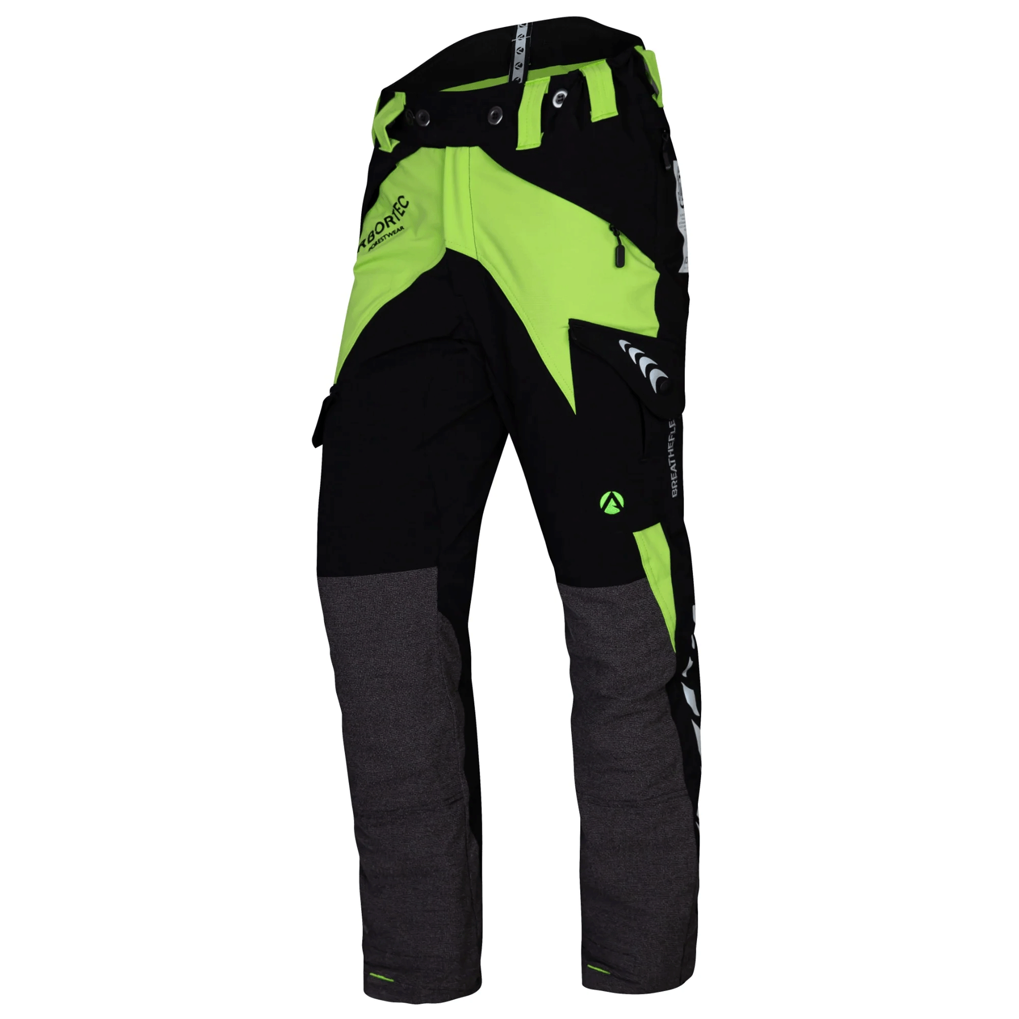 Arbortec Breatheflex Chainsaw Trousers Design A Class 1 Lime Large