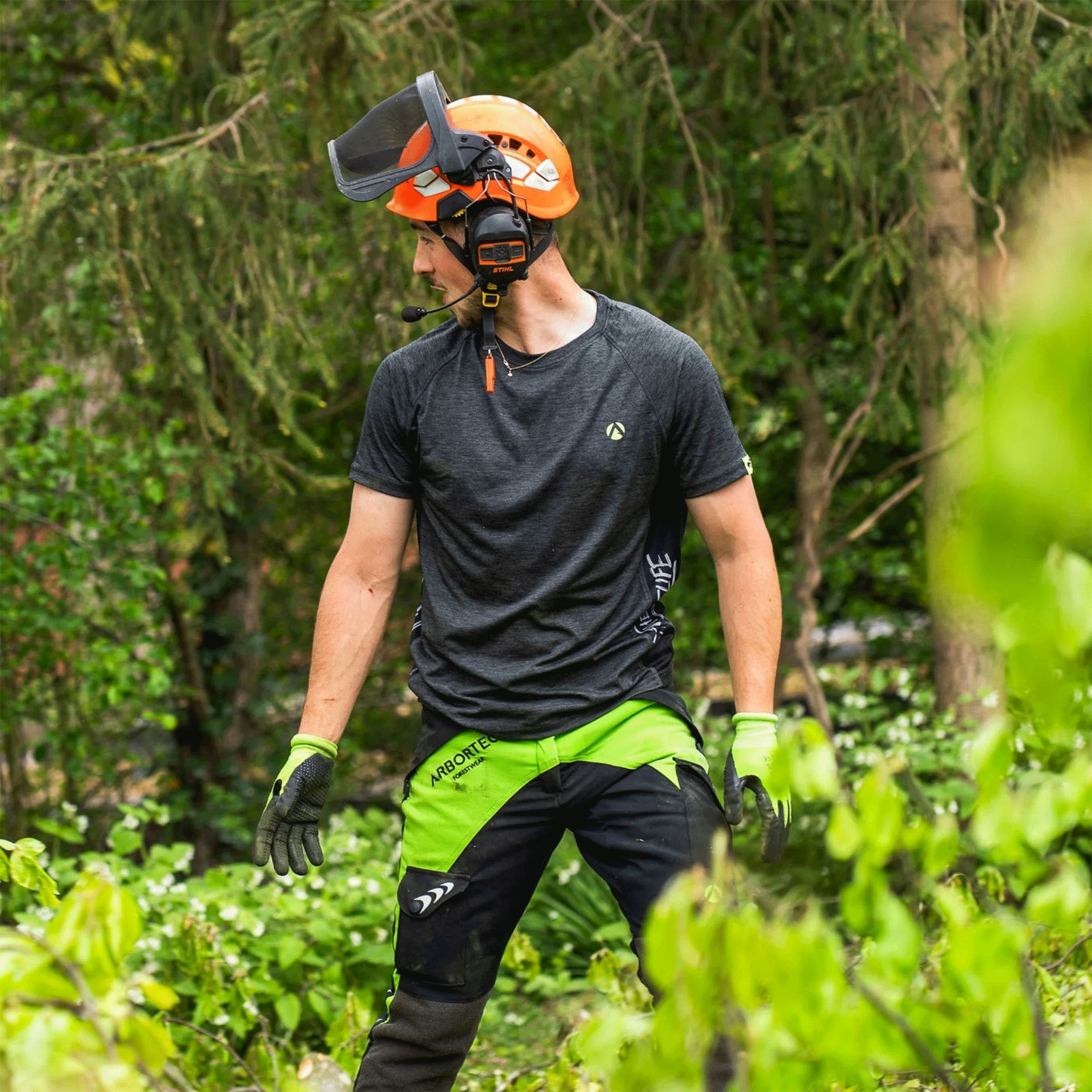 Arbortec Breatheflex Chainsaw Trousers Design A Class 1 Lime Large