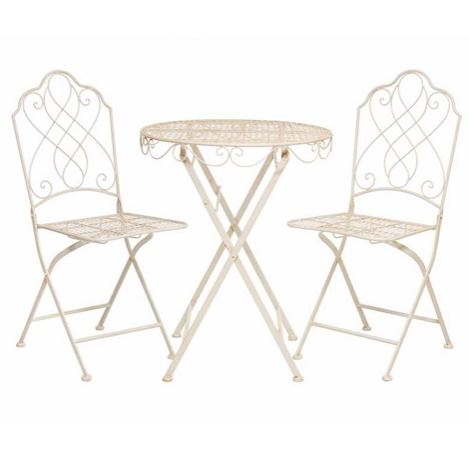 Ascalon Avalon 3pc Bistro Set Cream 1