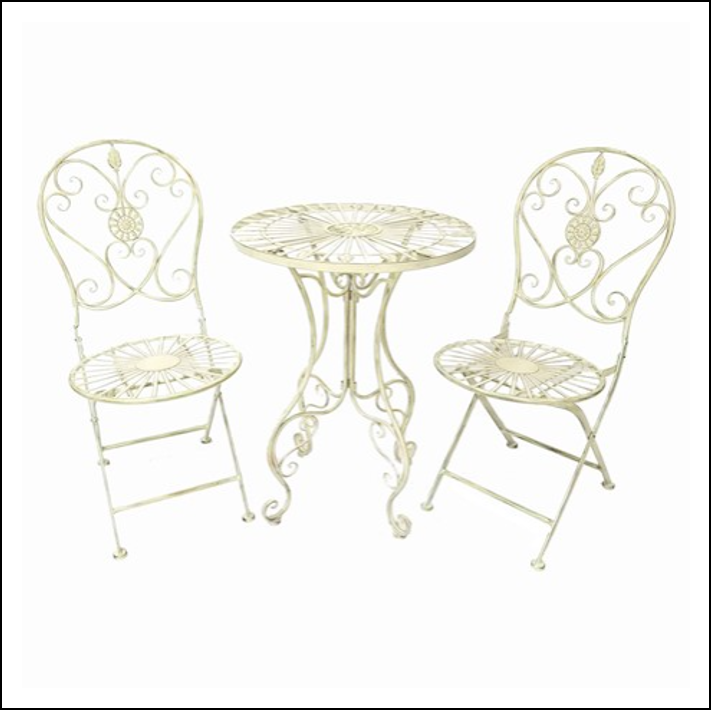 Ascalon Blaisdon 3pc Bistro Set Antique Cream 2
