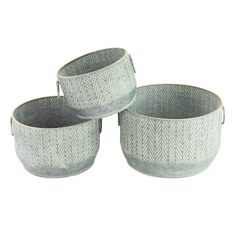Ascalon Chevron Planters set of 3 2487 2