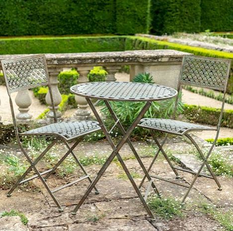 Ascalon Marlborough 3pc Bistro Set Antique Blue Rust 1