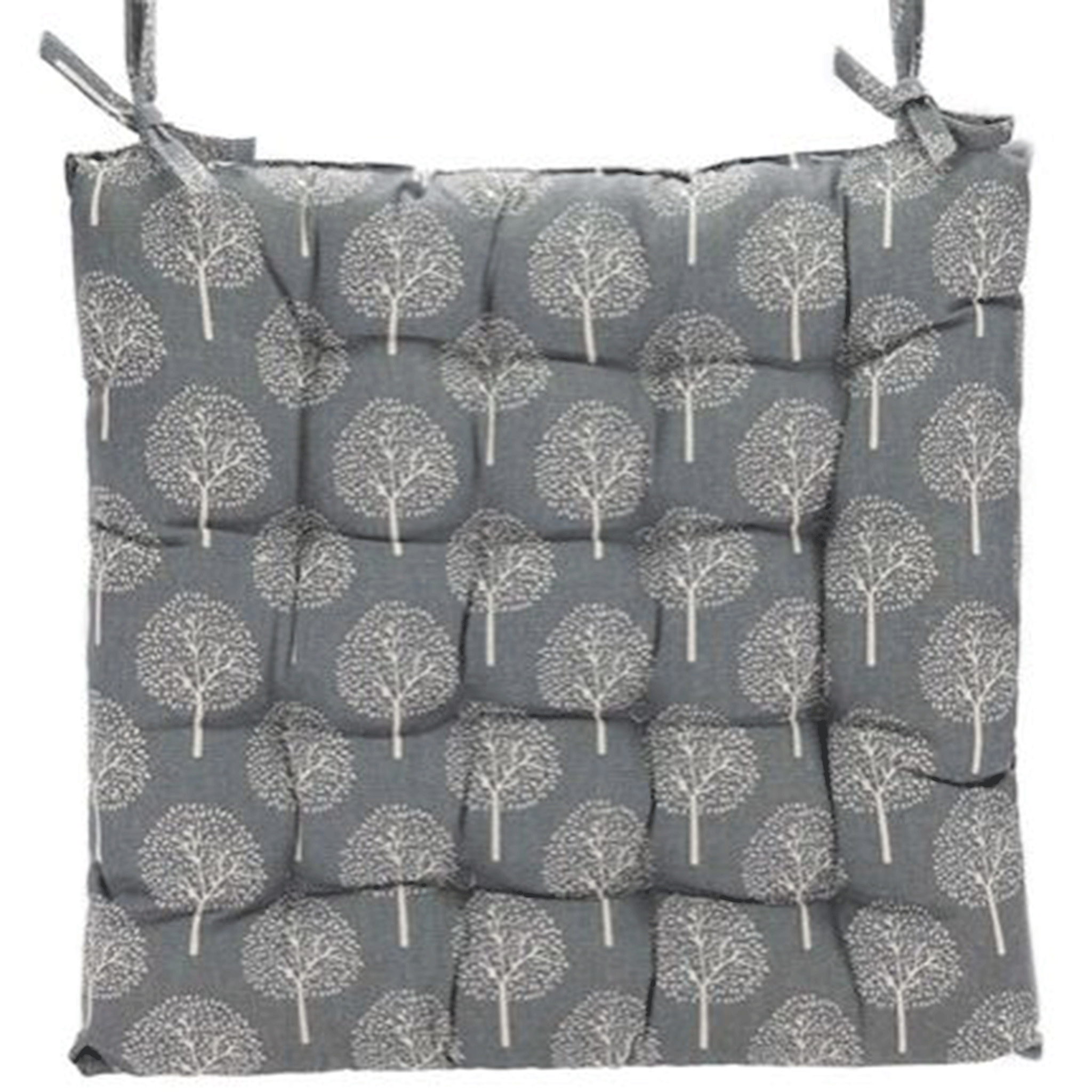Ascalon Square Seat Cushion Pad Blue Linen Look