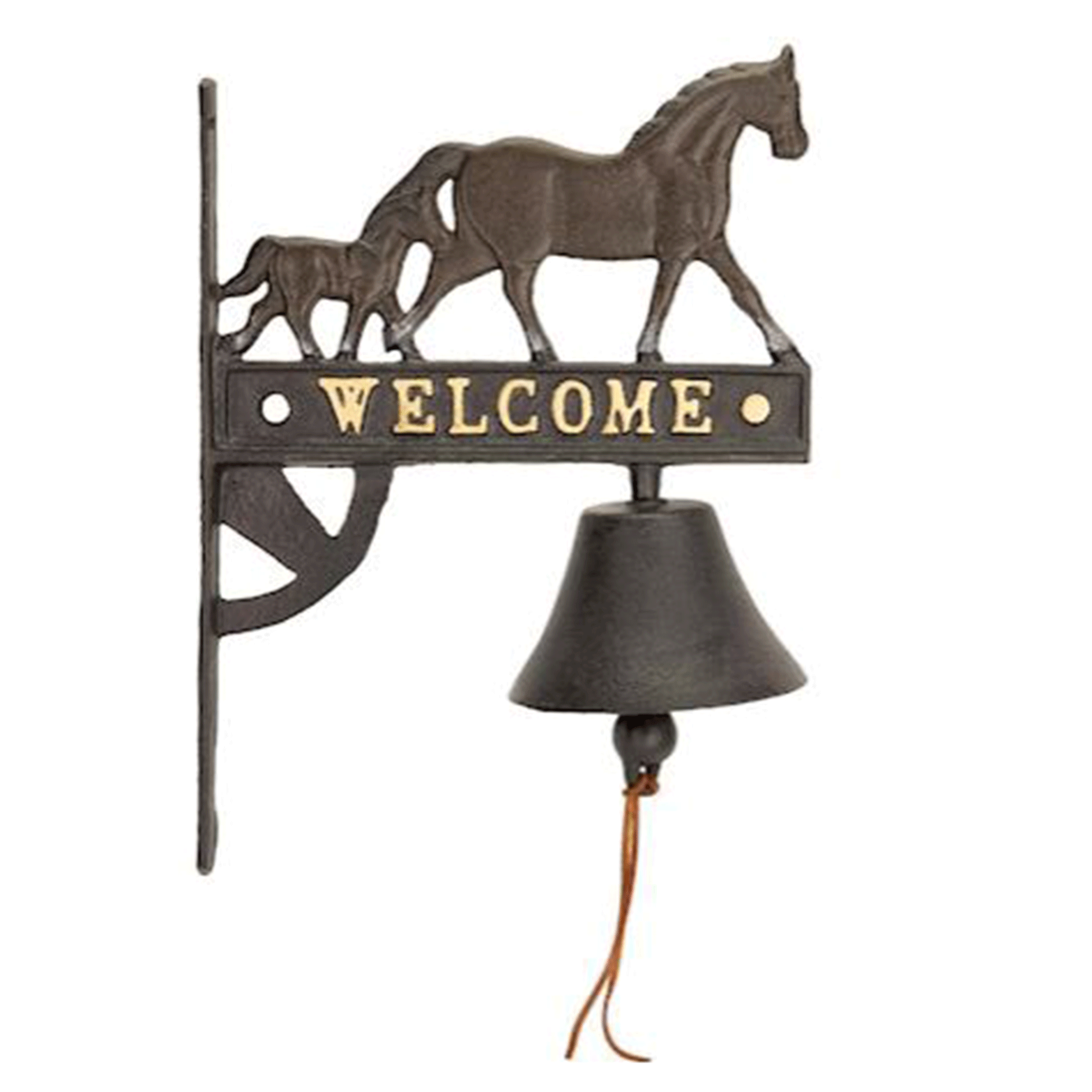 Ascalon Welcome Garden Bell 2 Horses