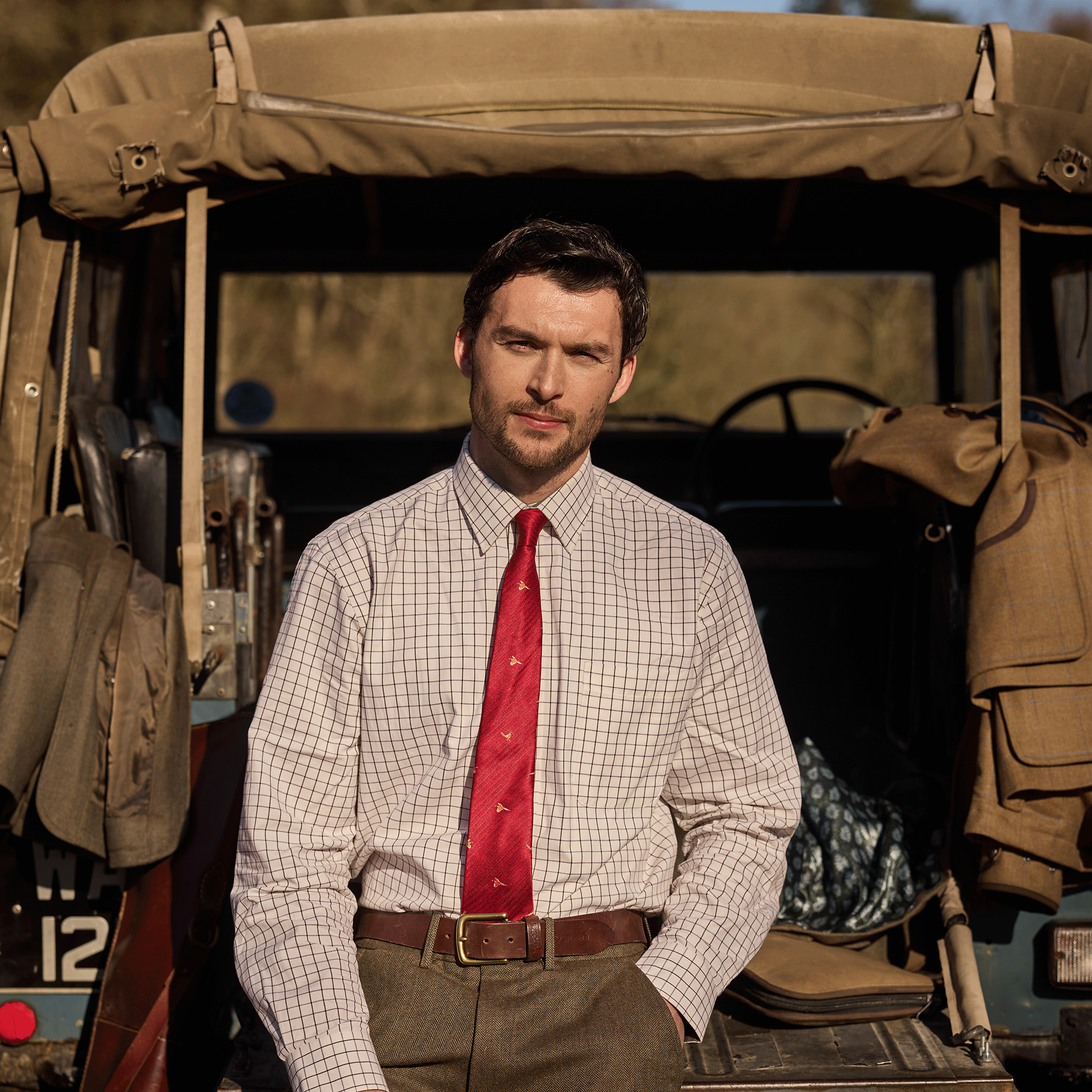 Schoffel Ashford Silk Tie in Chilli Pheasant