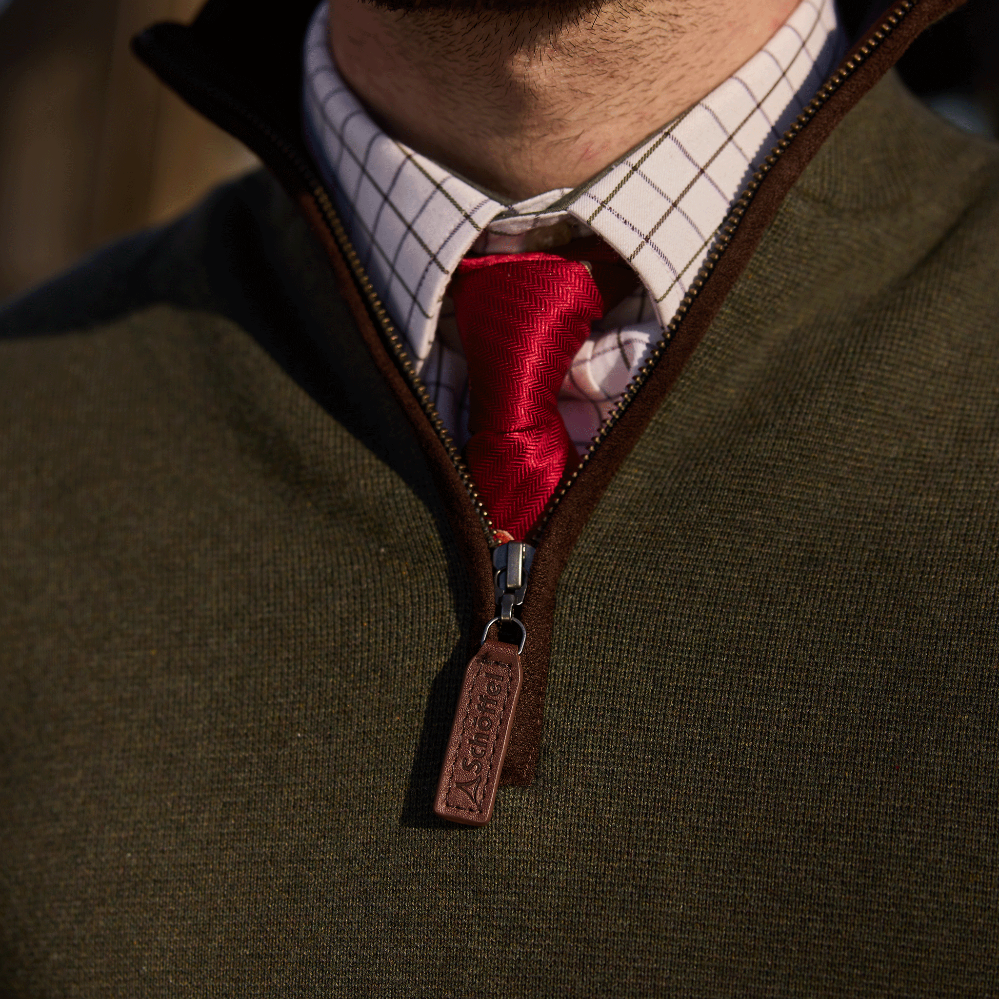Schoffel Ashford Silk Tie in Chilli Pheasant