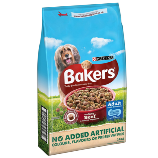 Bakers Complete Tasty Beef &amp; Country Vegetables Dog Food 14kg