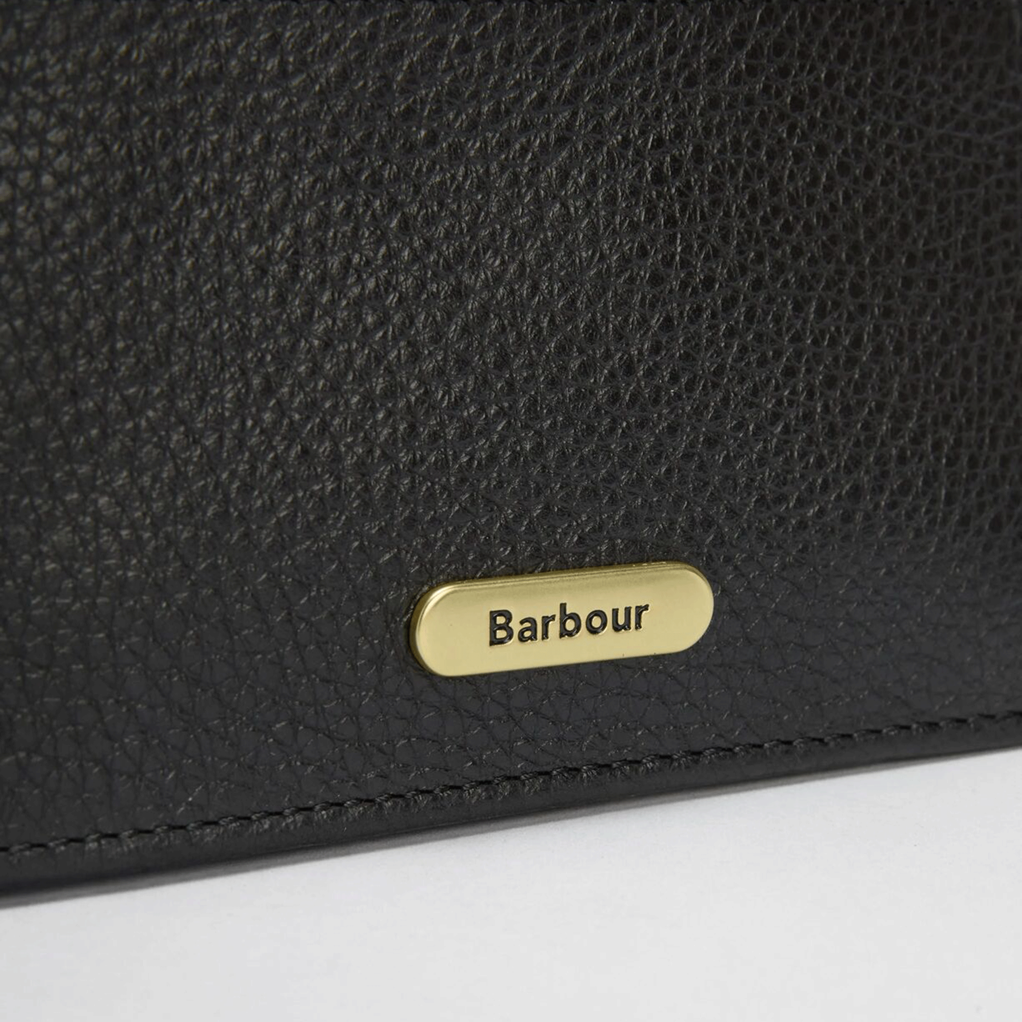 Barbour Alder Leather Card Holder Black-Ancient