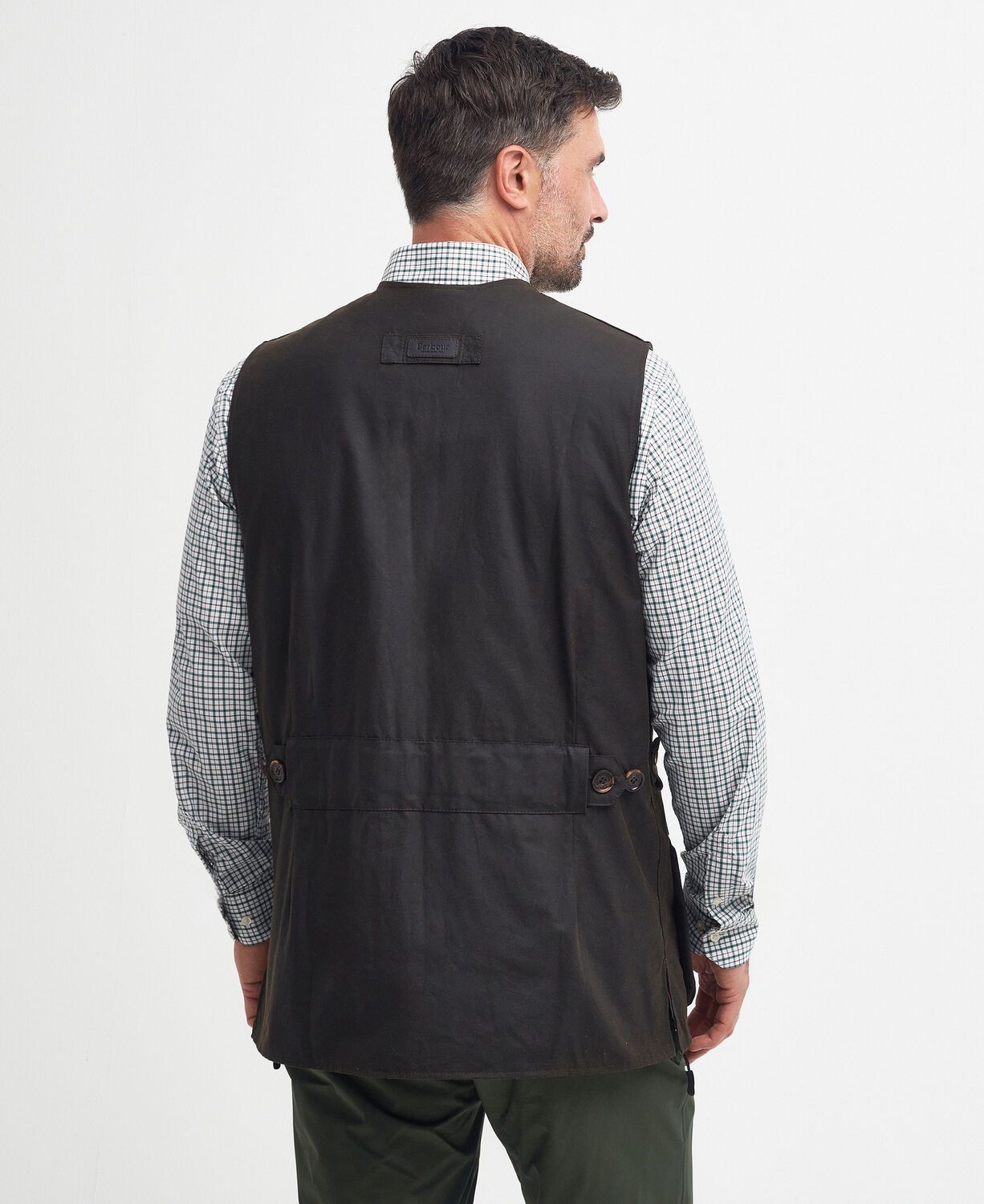 Barbour Alwinton Waxed Gilet Olive 3