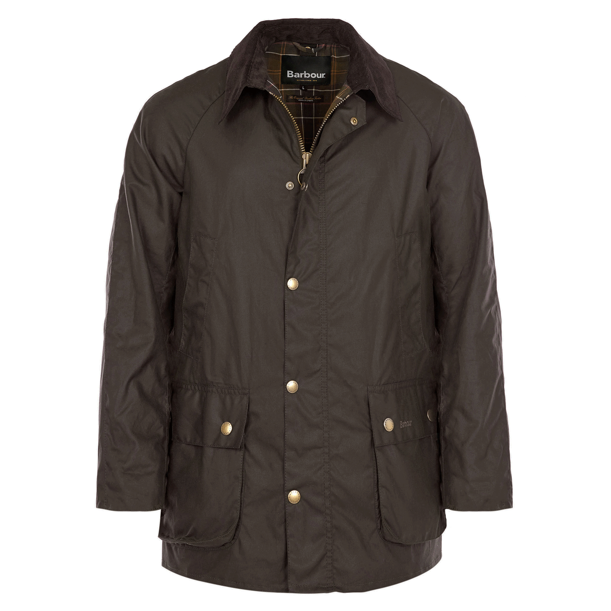 Barbour Ashby Waxed Jacket Olive Mens