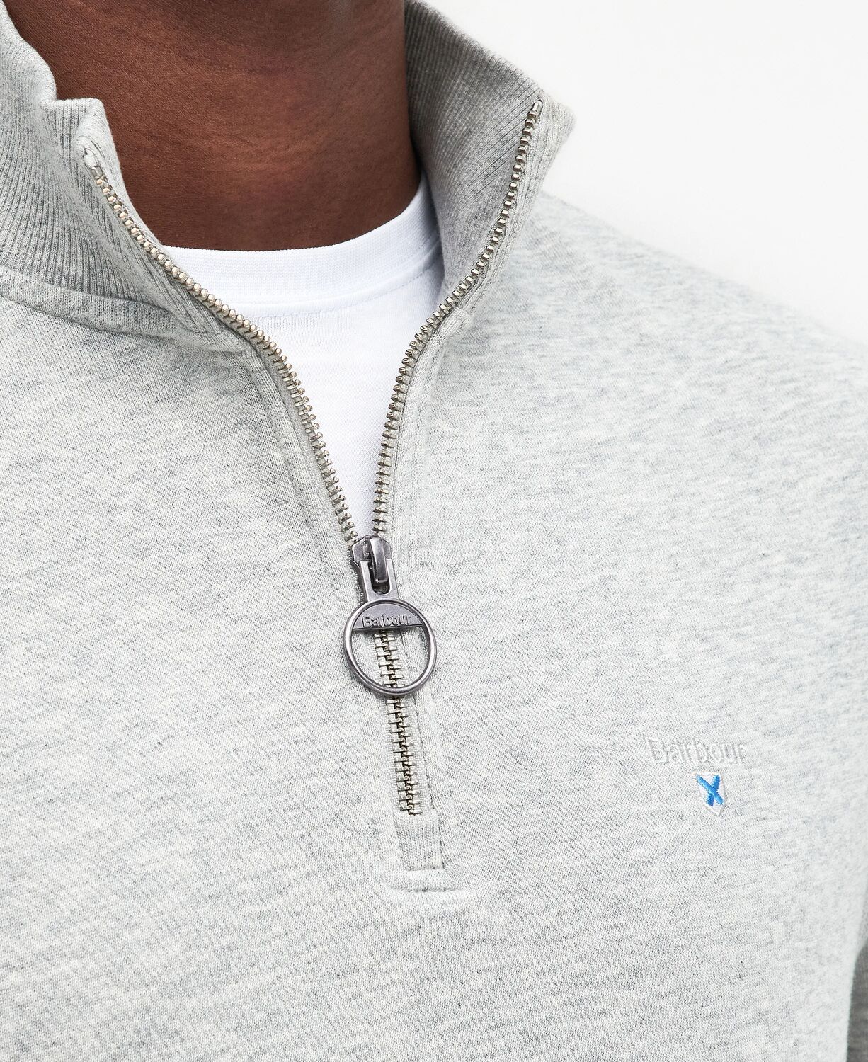 Barbour Beckhill Half Zip Sweatshirt Grey Marl 4