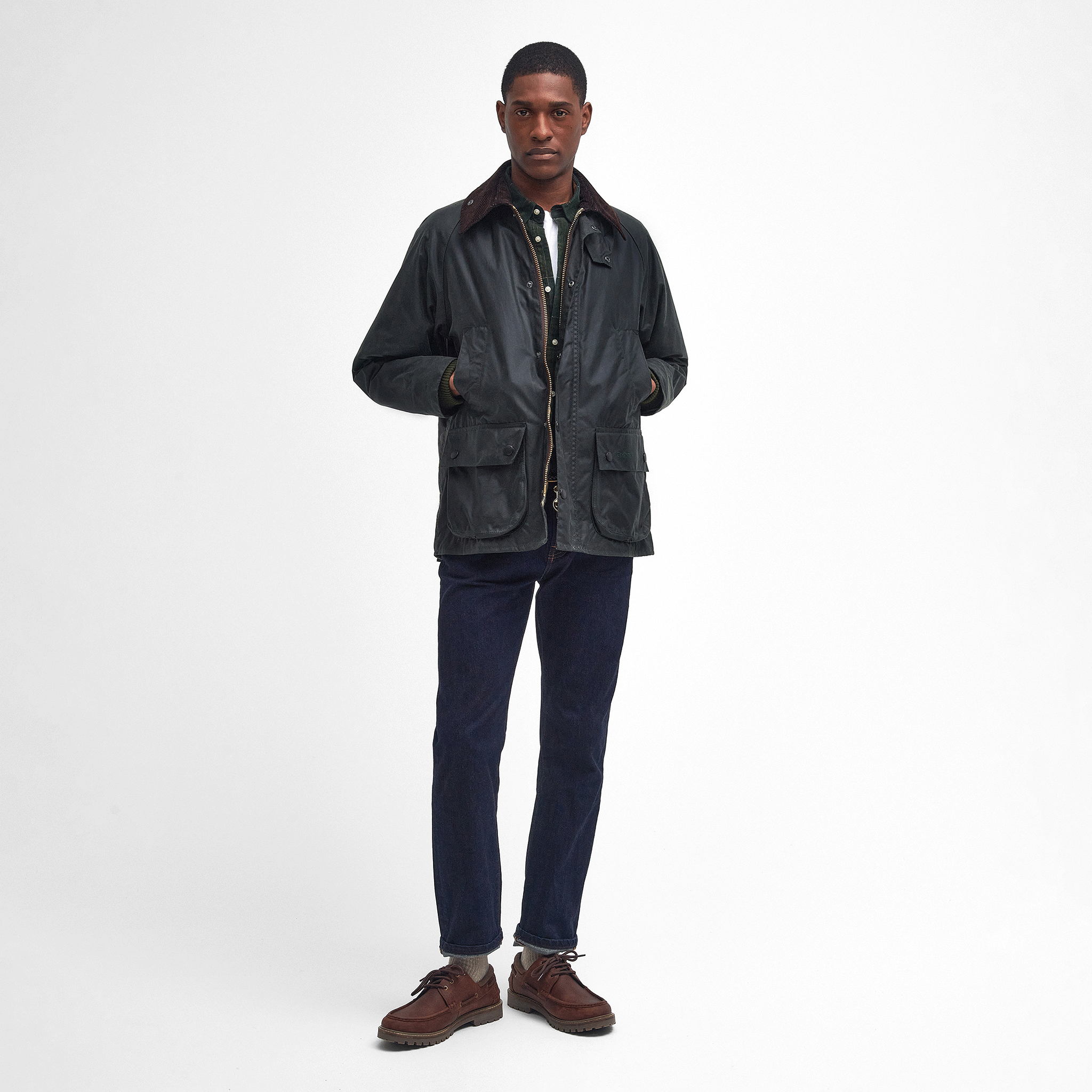 Barbour Bedale Wax Jacket Sage Mens