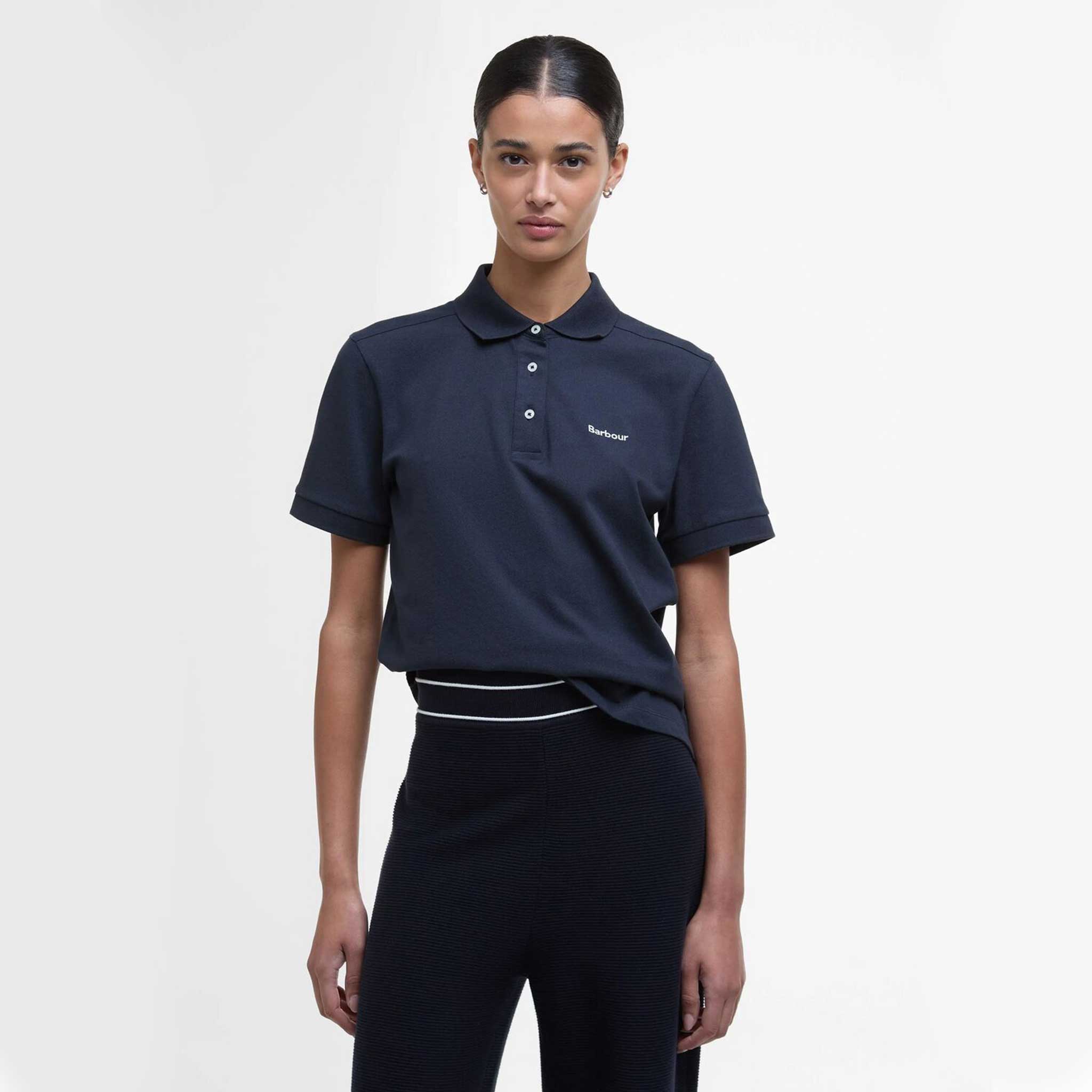 Barbour-Bowford-Ladies-Polo-Shirt-Navy-4