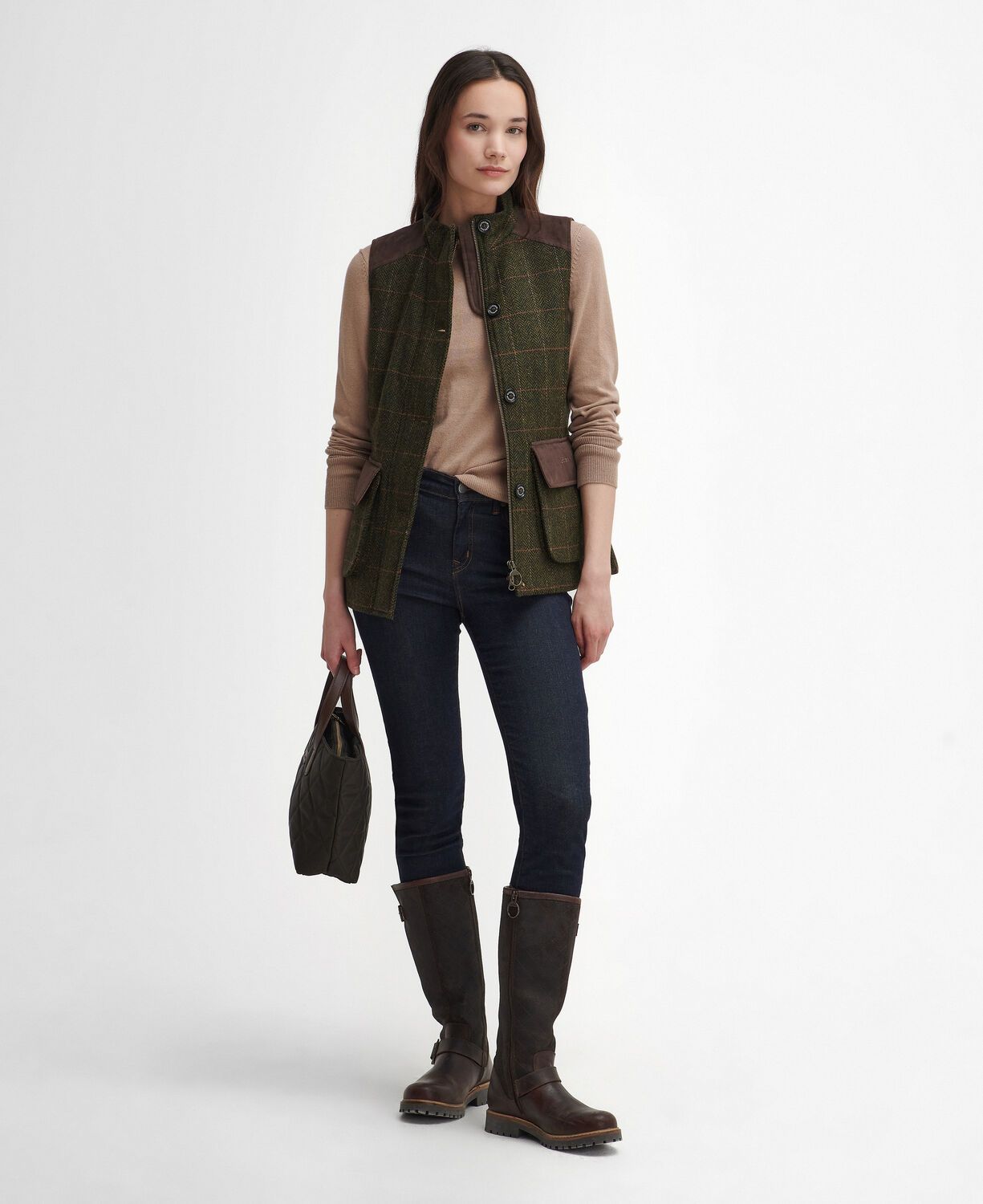 Barbour Brambles Ladies Crew Neck Jumper Sand Dune 4