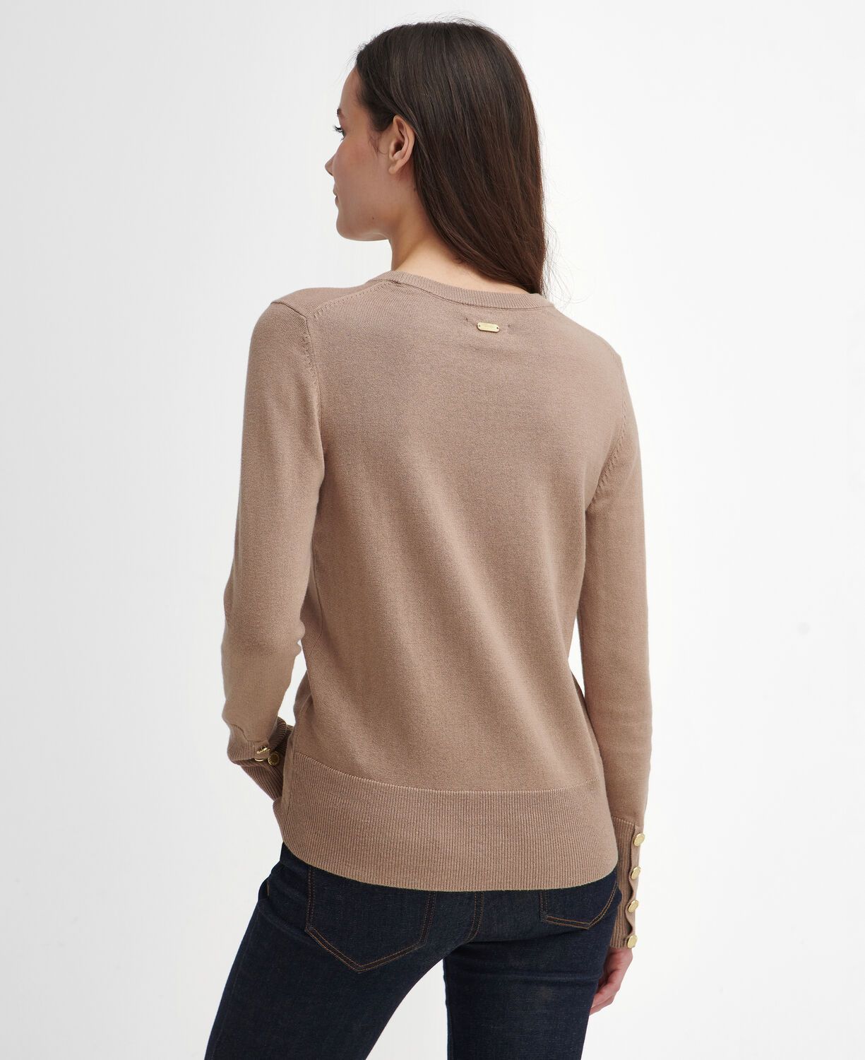 Barbour Brambles Ladies Crew Neck Jumper Sand Dune 5