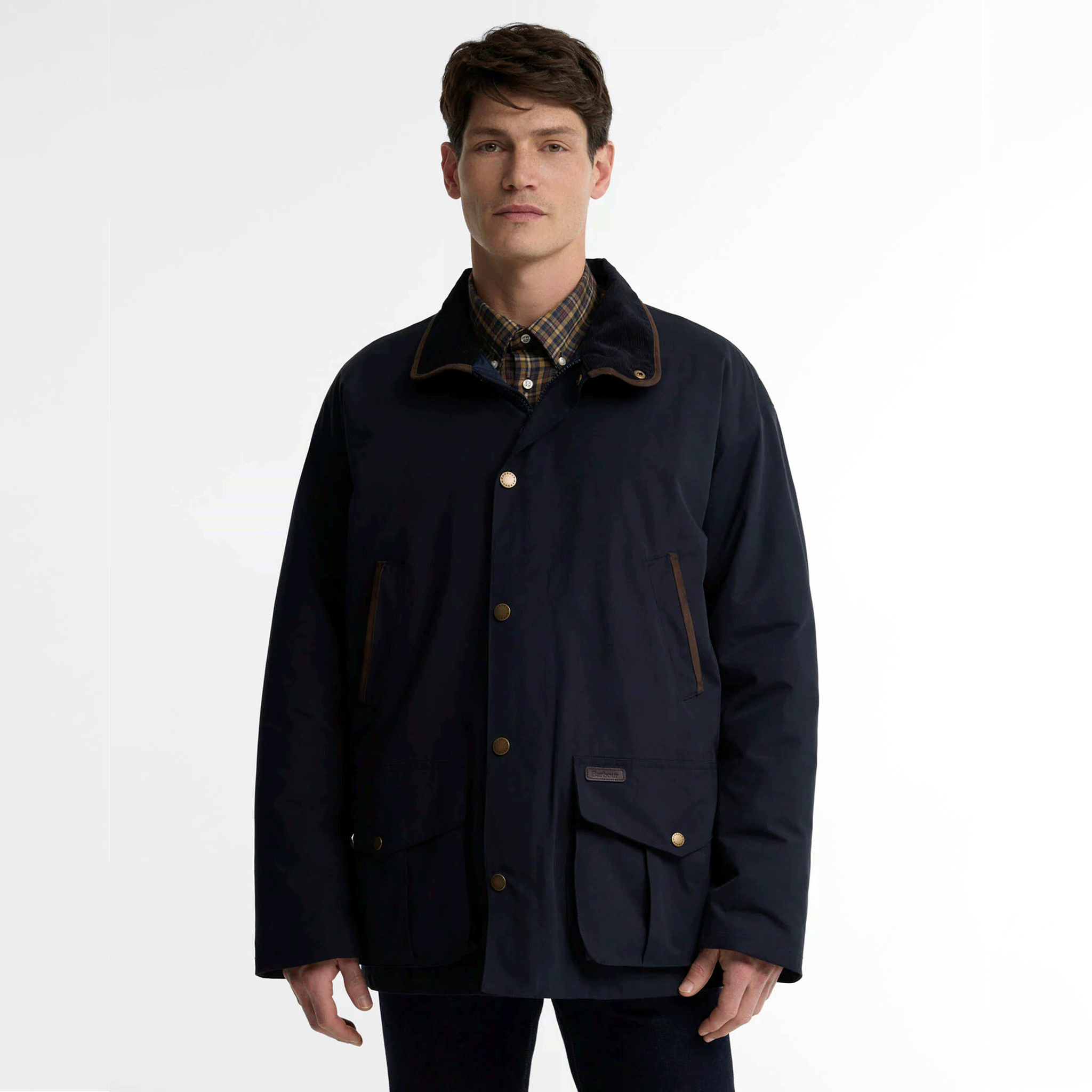 Barbour Bromfield Waterproof Jacket Dark Navy Mens
