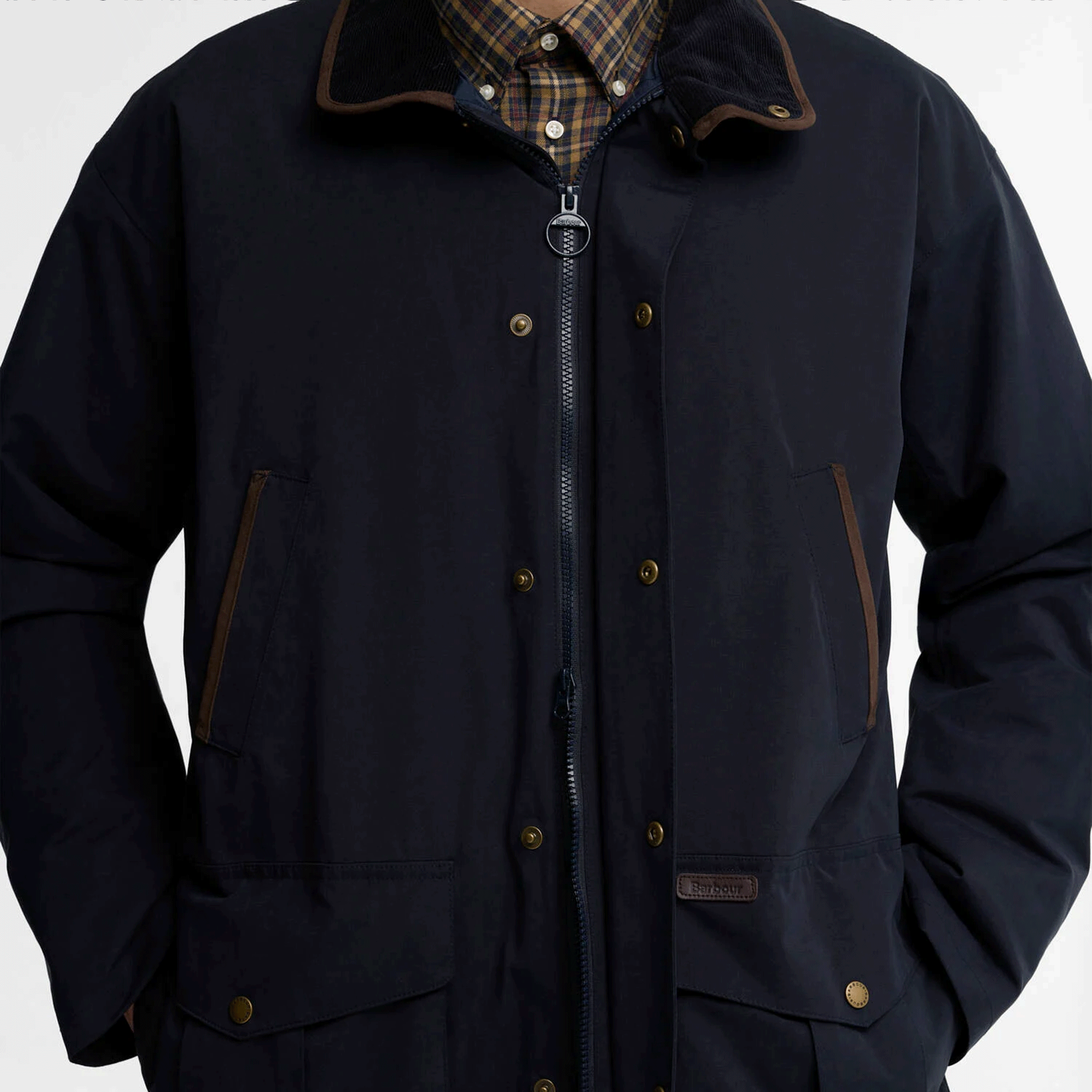 Barbour Bromfield Waterproof Jacket Dark Navy Mens
