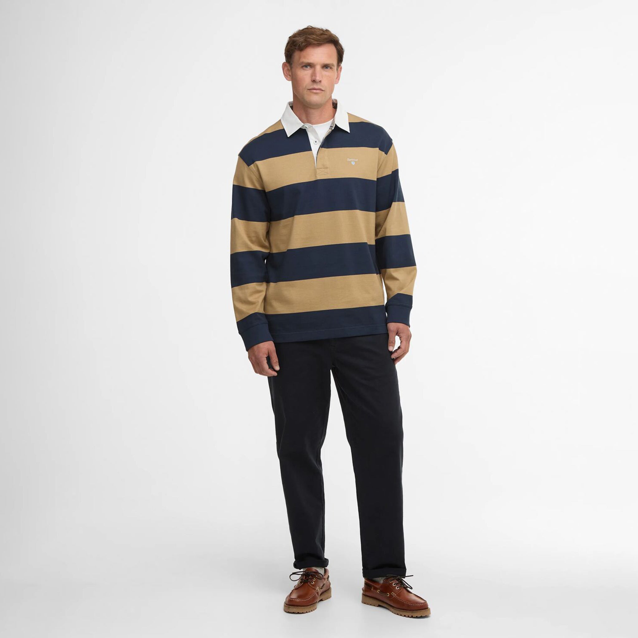 Barbour Broome Men's Rugby Shirt Navy-Trench