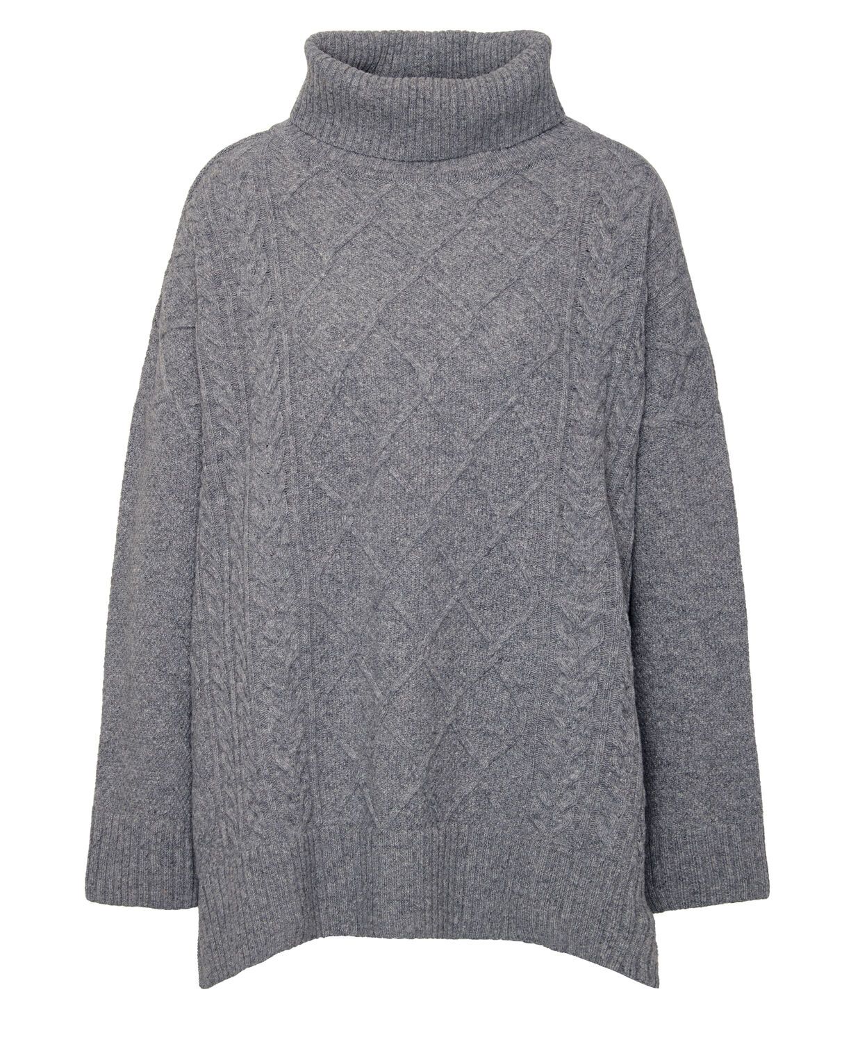 Barbour Burne Cape Knit Jumper Grey Marl 2