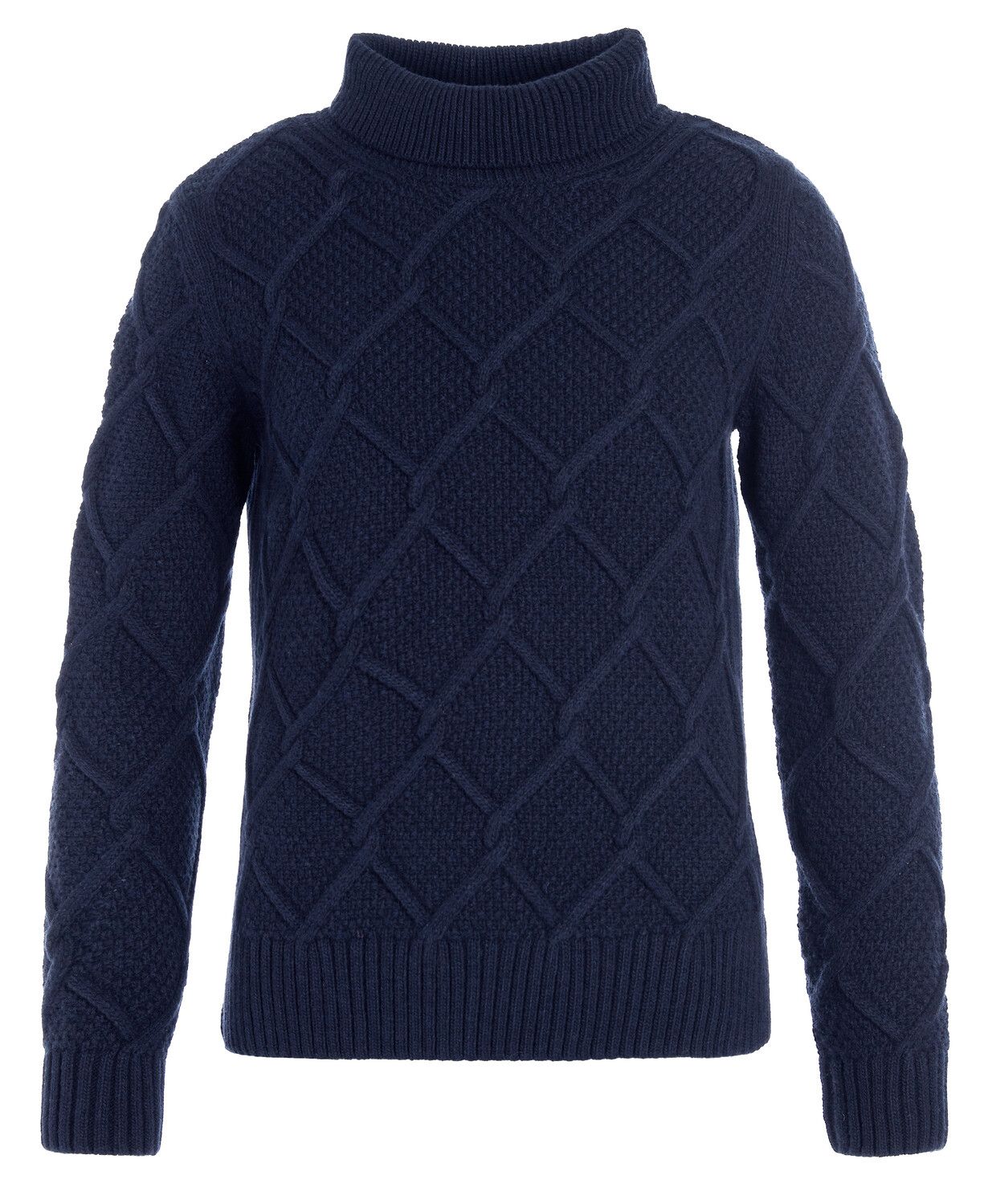Barbour Burne Roll Neck Knit Jumper Navy 2