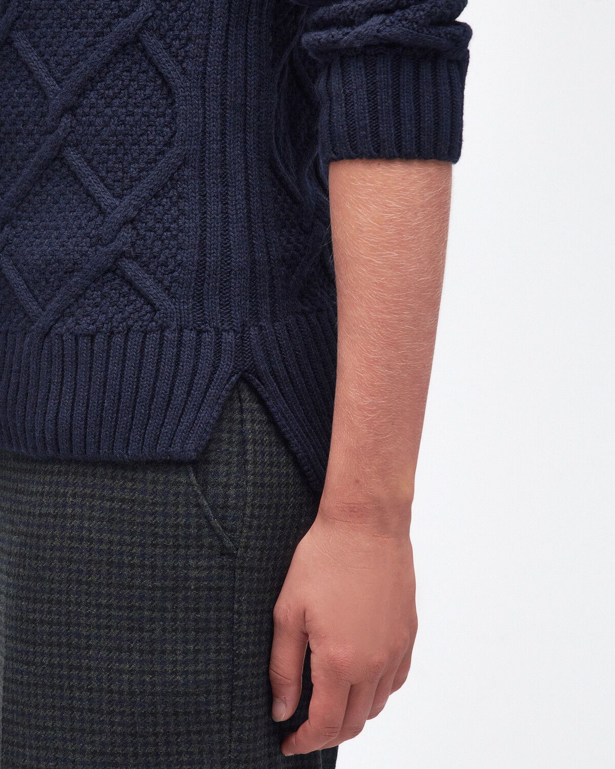 Barbour Burne Roll Neck Knit Jumper Navy 5