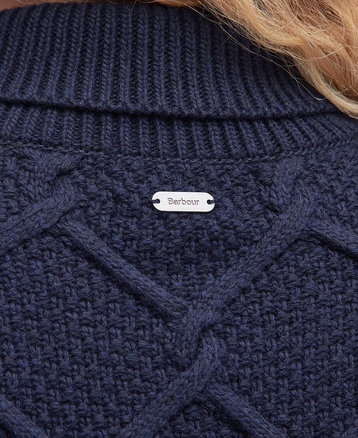 Barbour Burne Roll Neck Knit Jumper Navy 6