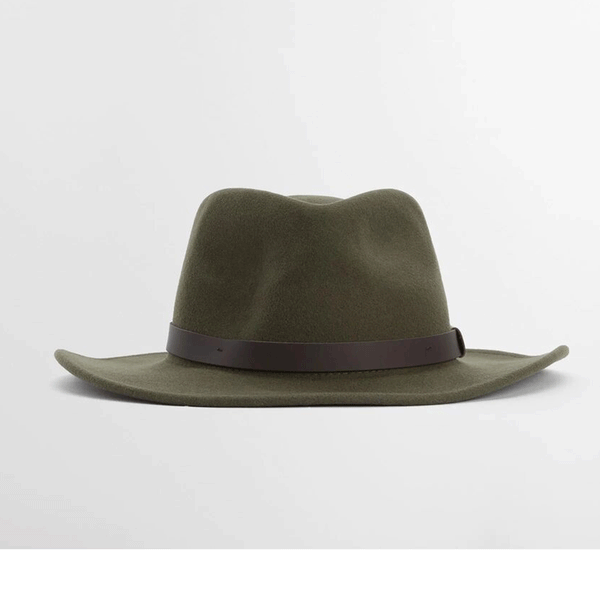 Barbour Bushman Crushable Felt Hat Olive display picture 1