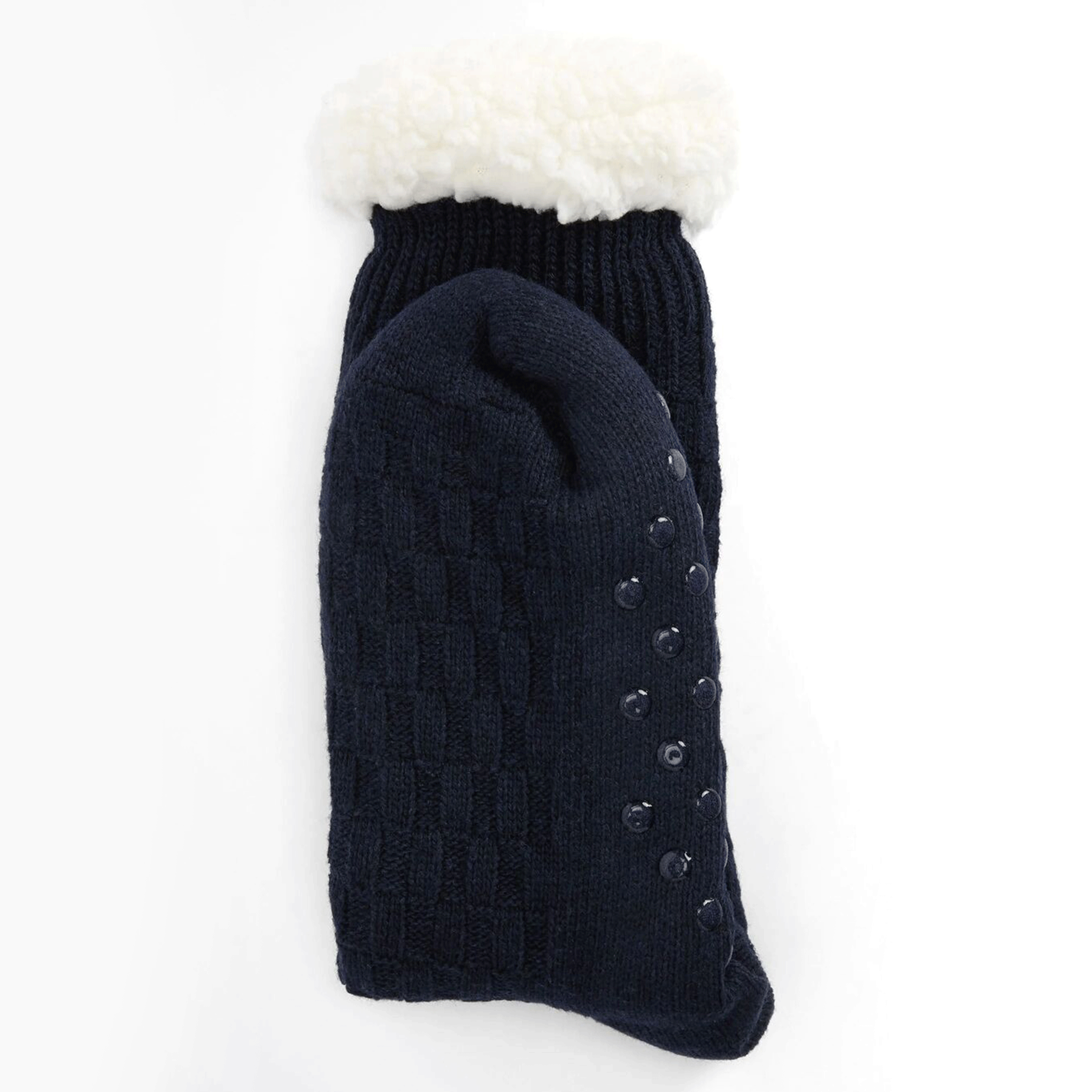 Barbour Cable Knit Lounge Socks Navy