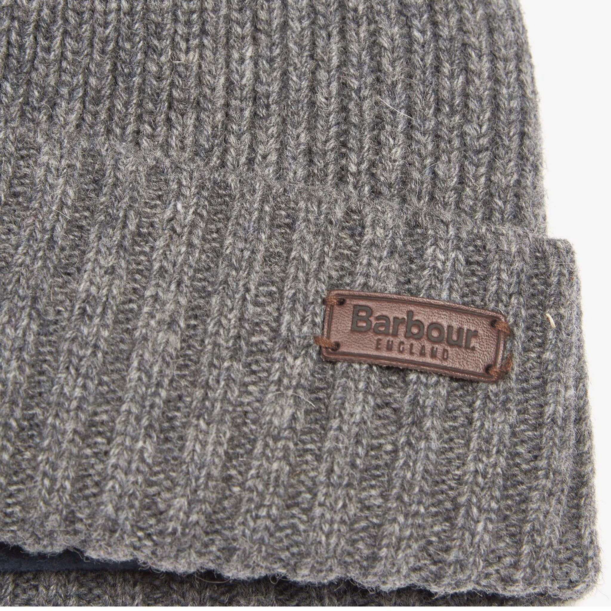 Barbour Carlton Beanie Hat Classic Grey