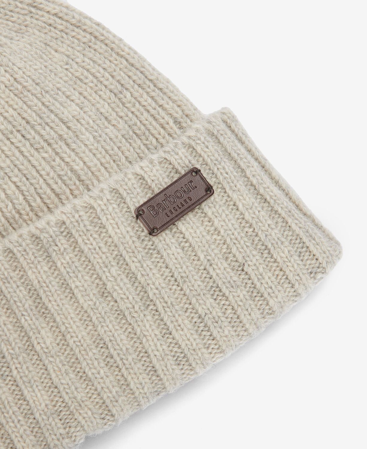Barbour Carlton Beanie Hat Light Grey 4