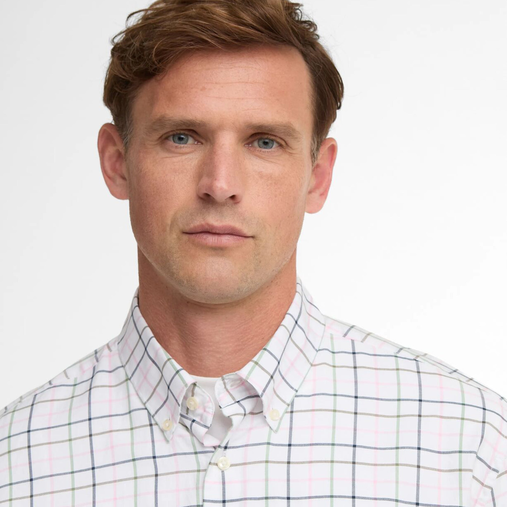 Barbour Caswell Men's Tattersall Regular Fit Shirt Pink