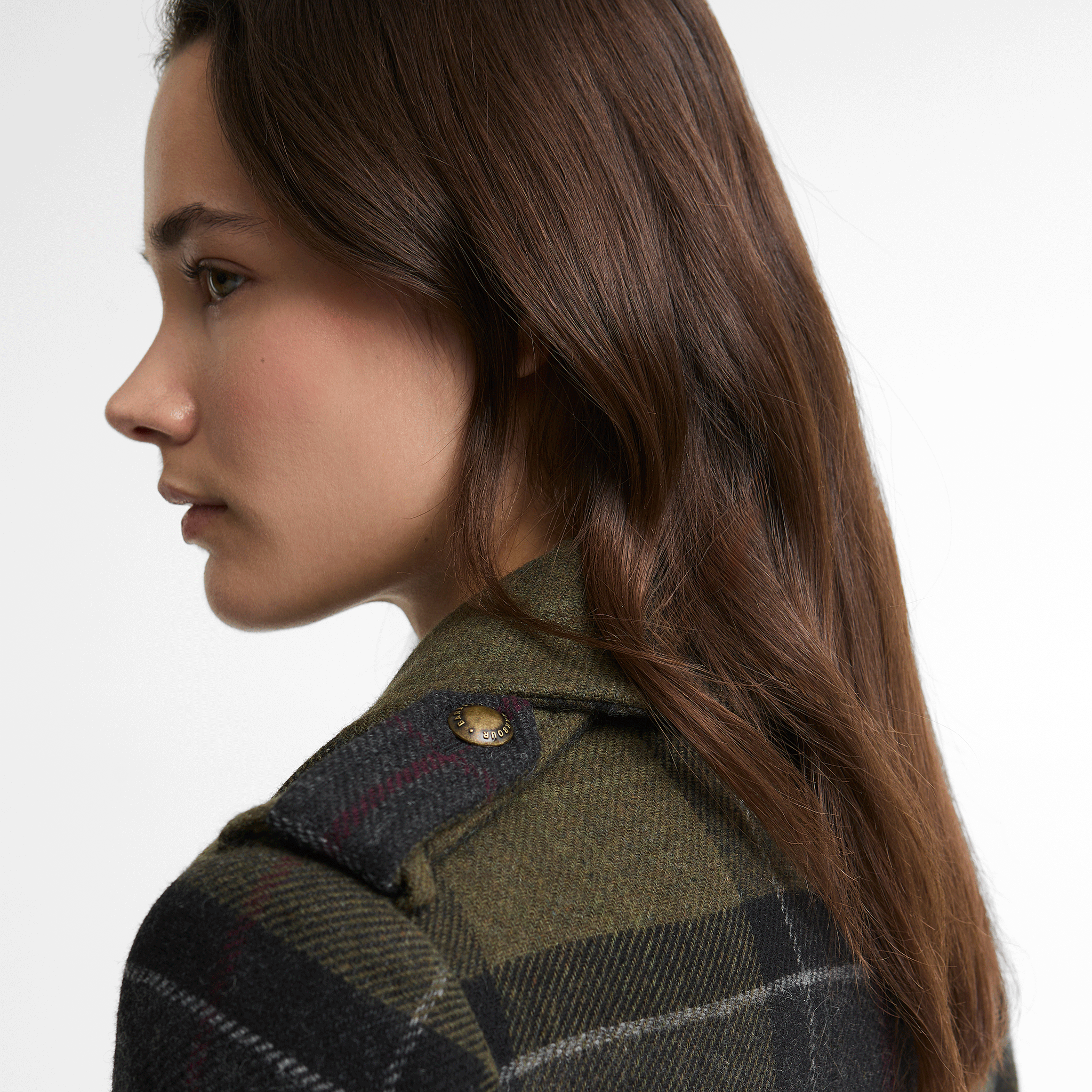 Barbour Cottesmore Checked Wool Coat Shadow Classic Tartan