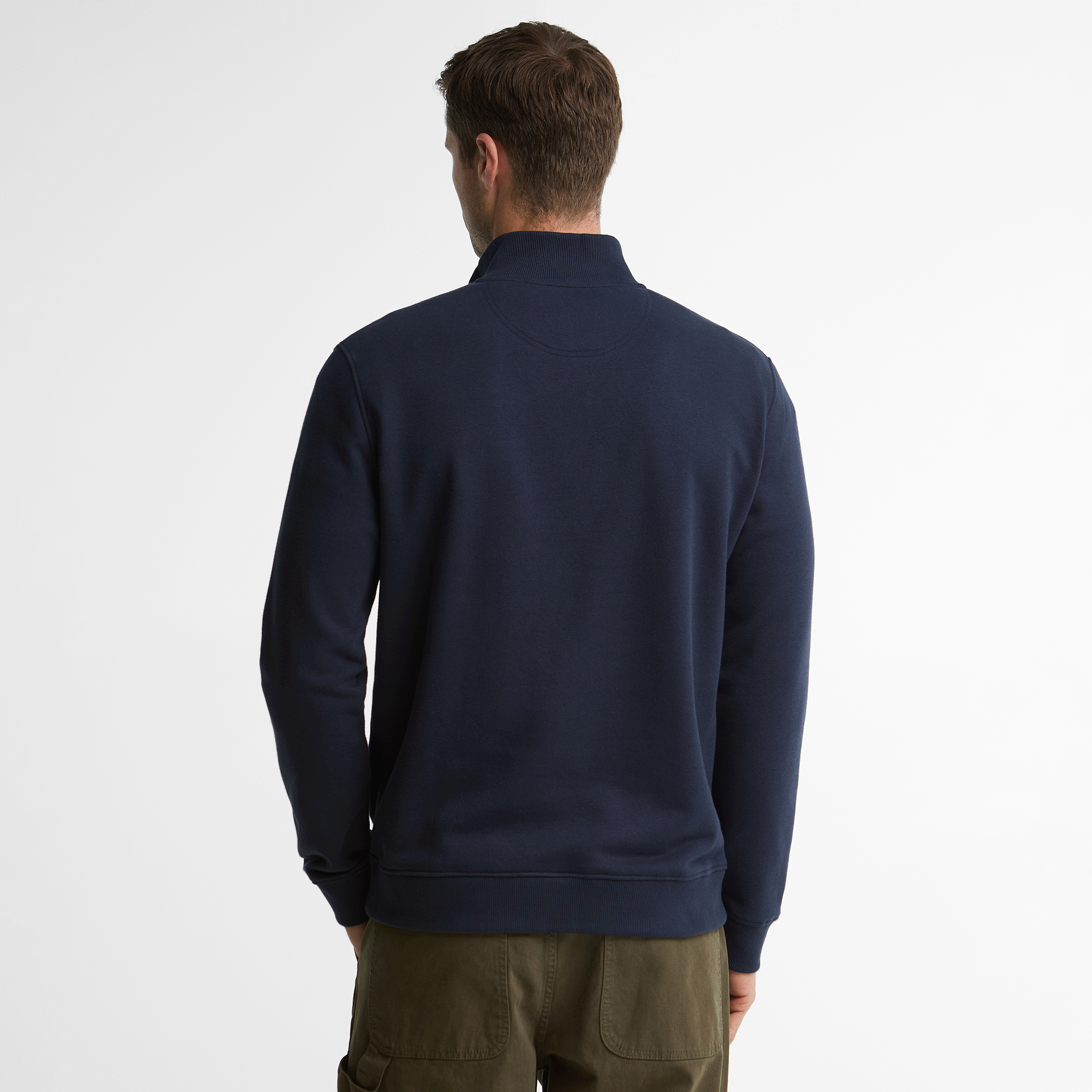 Barbour Desmond Half-Zip Sweatshirt Navy Mens