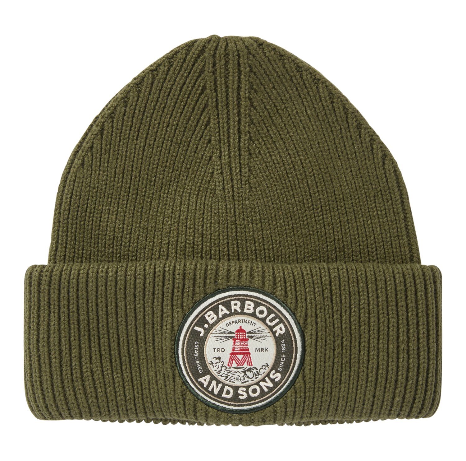 Barbour Dunford Beanie Hat Olive 1