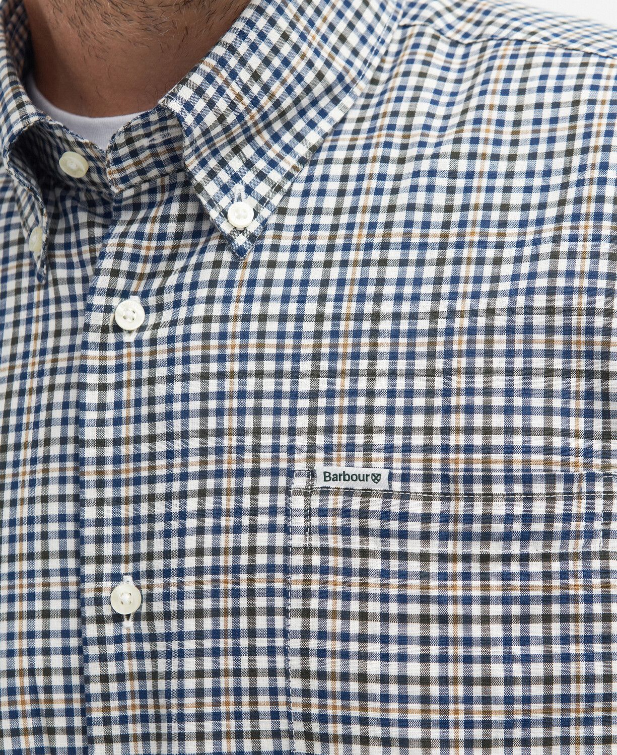 Barbour Durand Long Sleeved Checked Shirt Olive 3