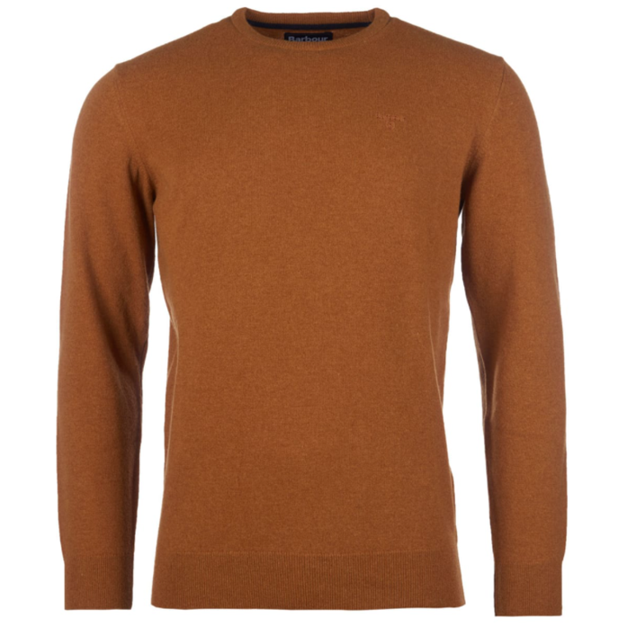Barbour Essential Crew Neck Jumper Dark Copper 1