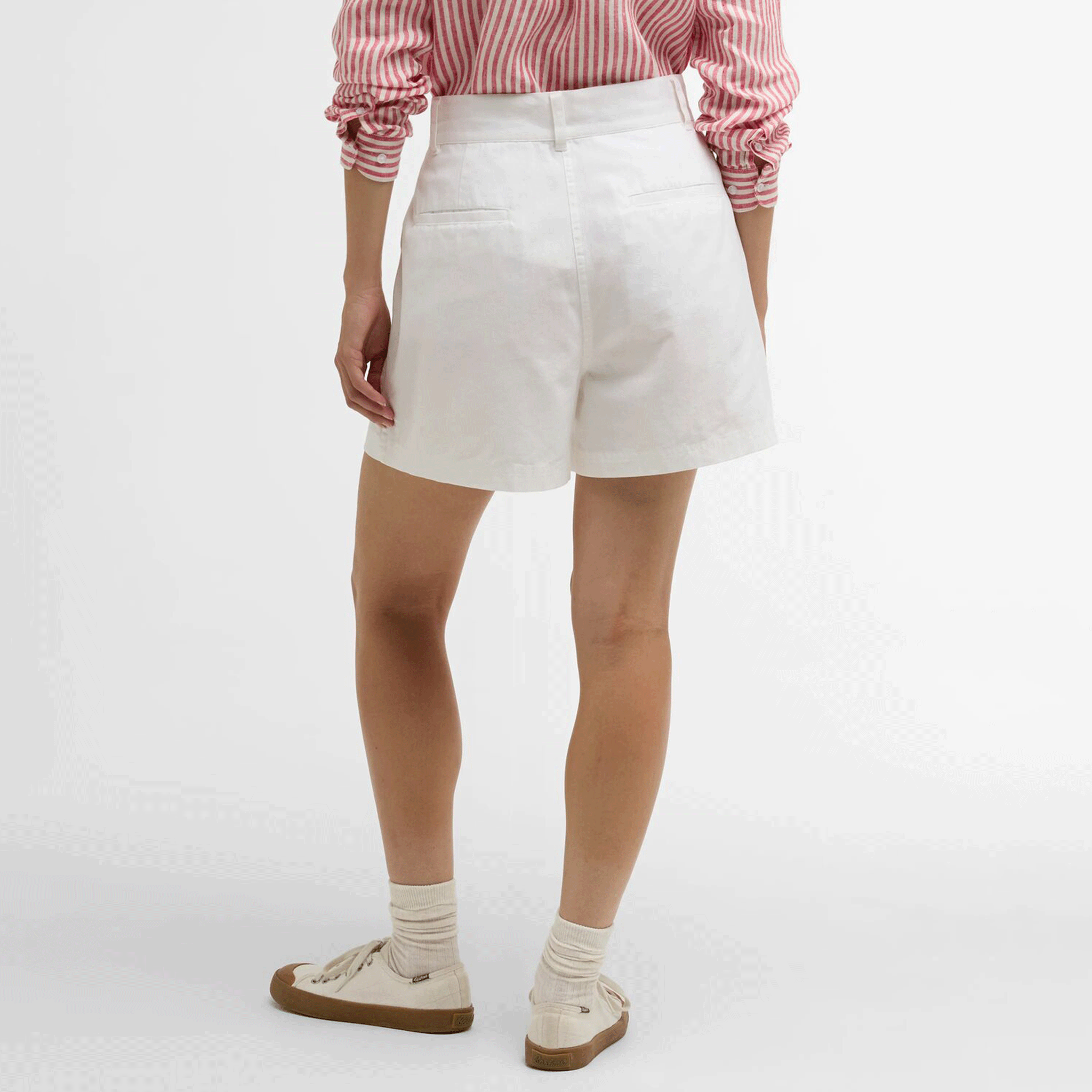 Barbour Fern Women's Pleated Shorts White