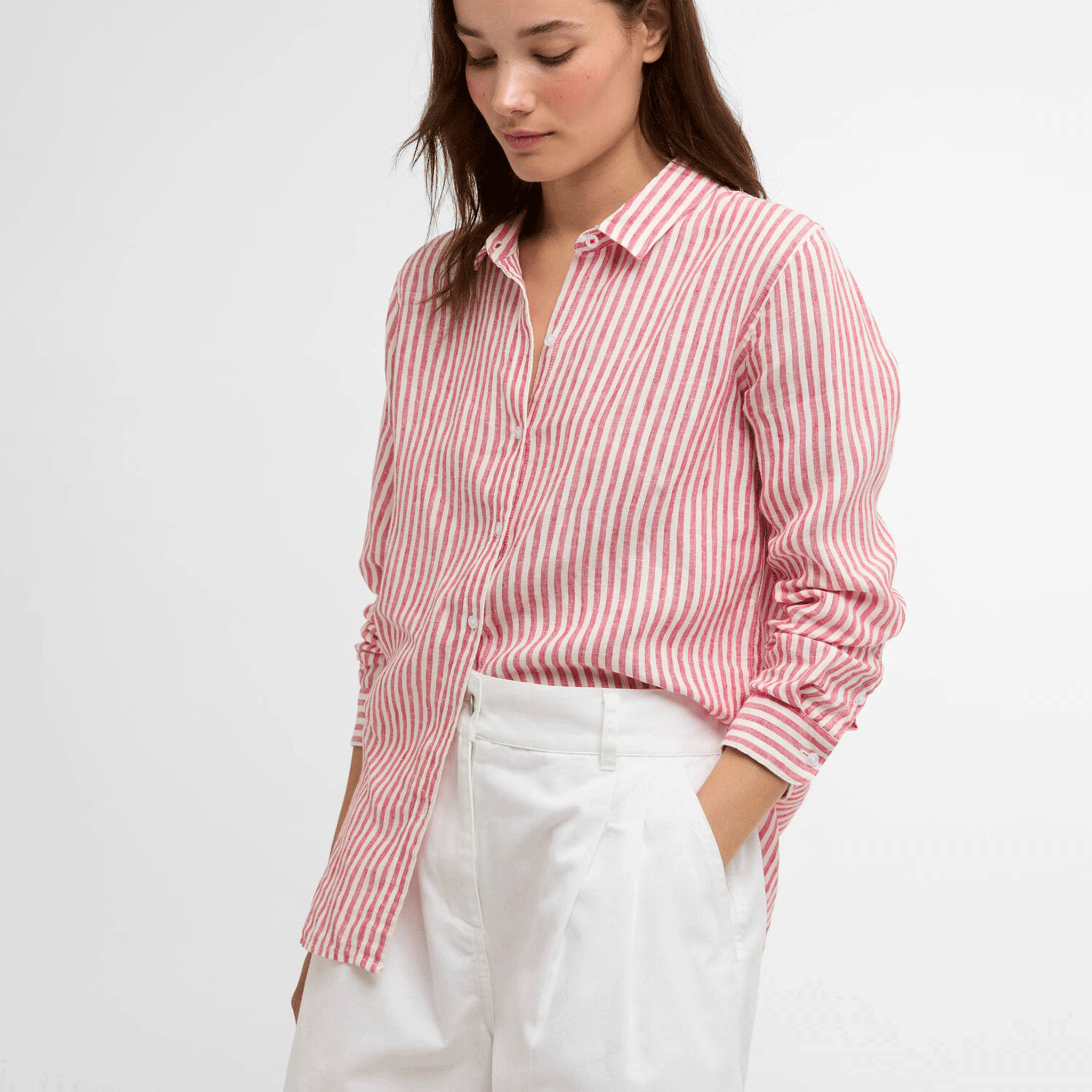 Barbour Fern Women's Pleated Shorts White