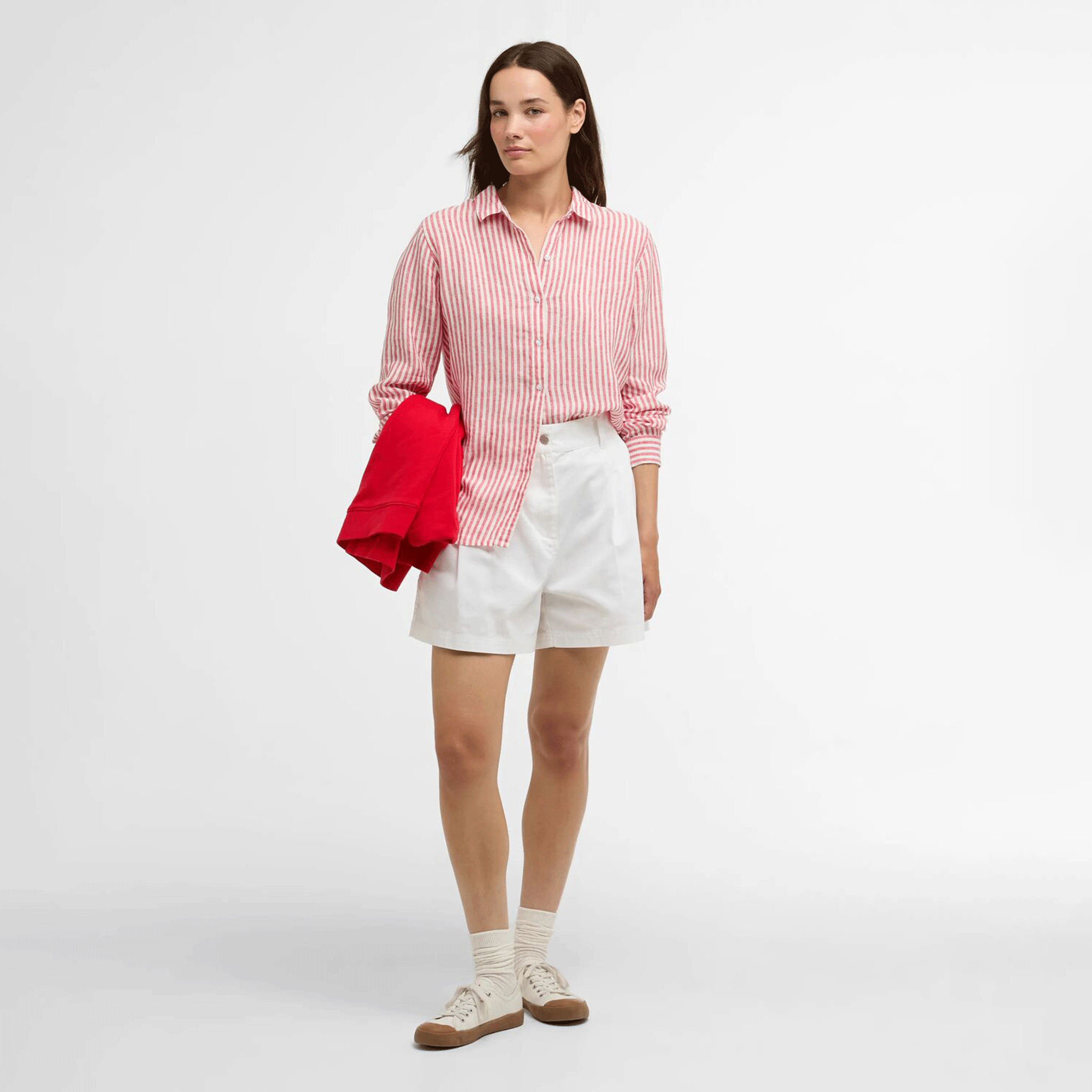 Barbour Fern Women's Pleated Shorts White