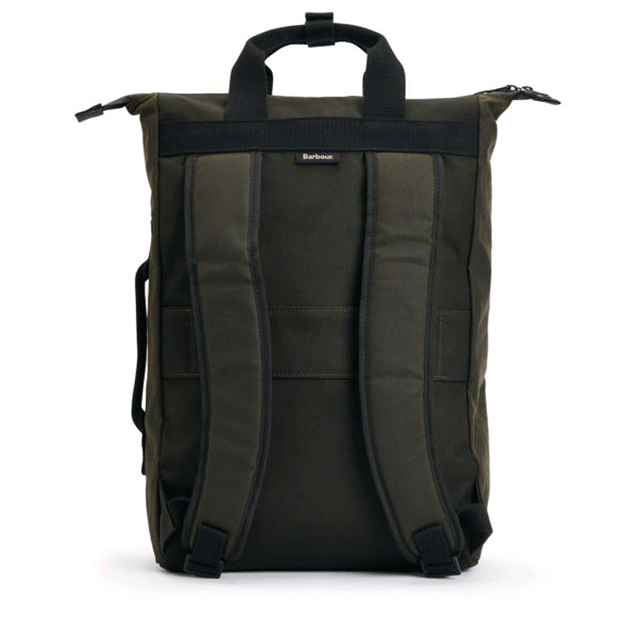 Barbour Field Waxed Backpack Olive-Black
