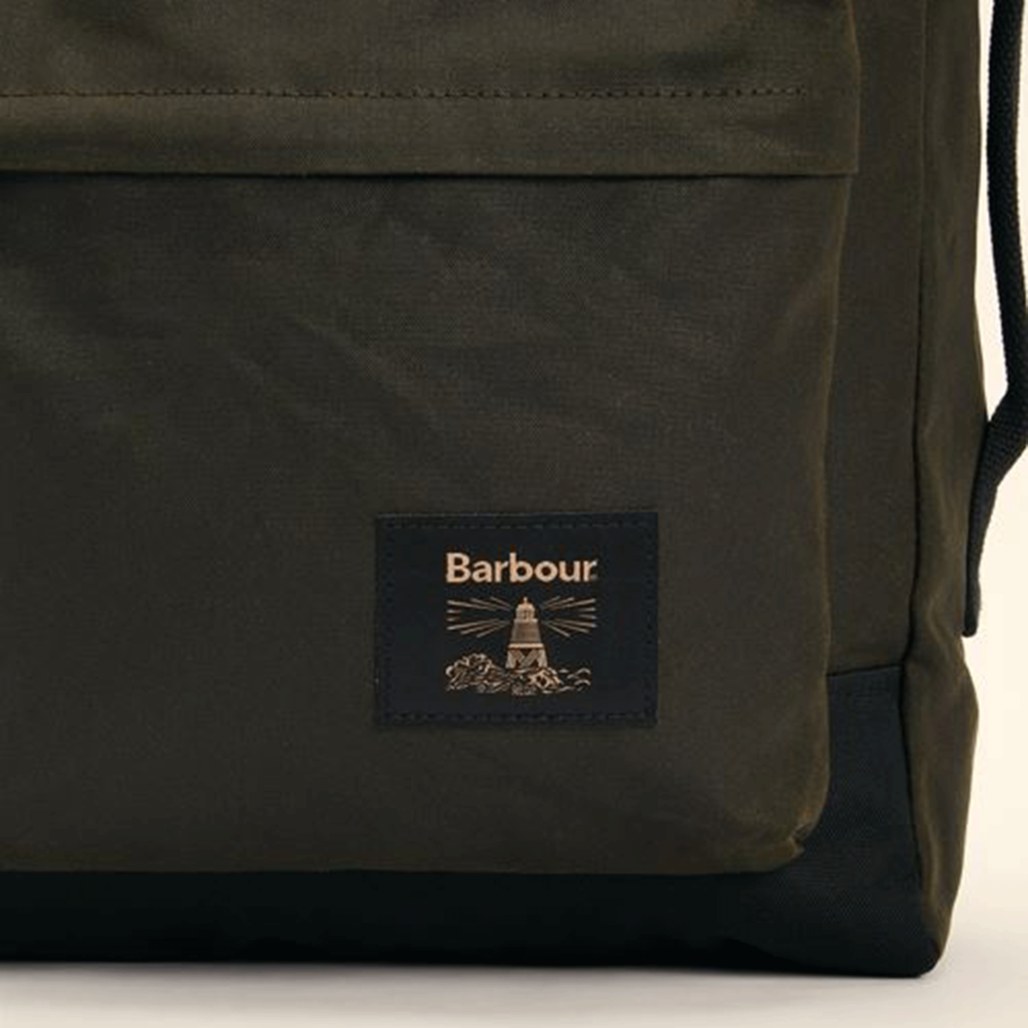 Barbour Field Waxed Backpack Olive-Black
