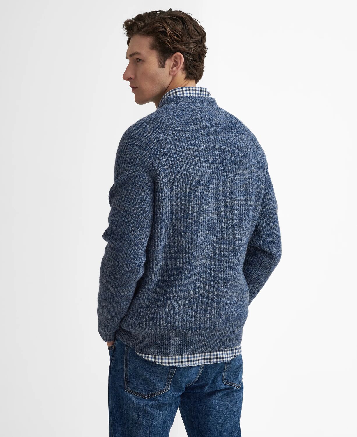 Barbour Horseford Crew Knit Jumper River Blue 3