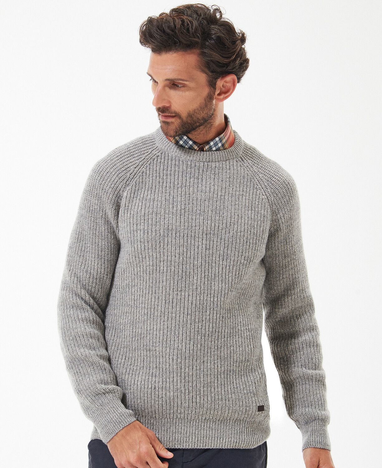 Barbour Horseford Crew Knit Jumper Stone 3