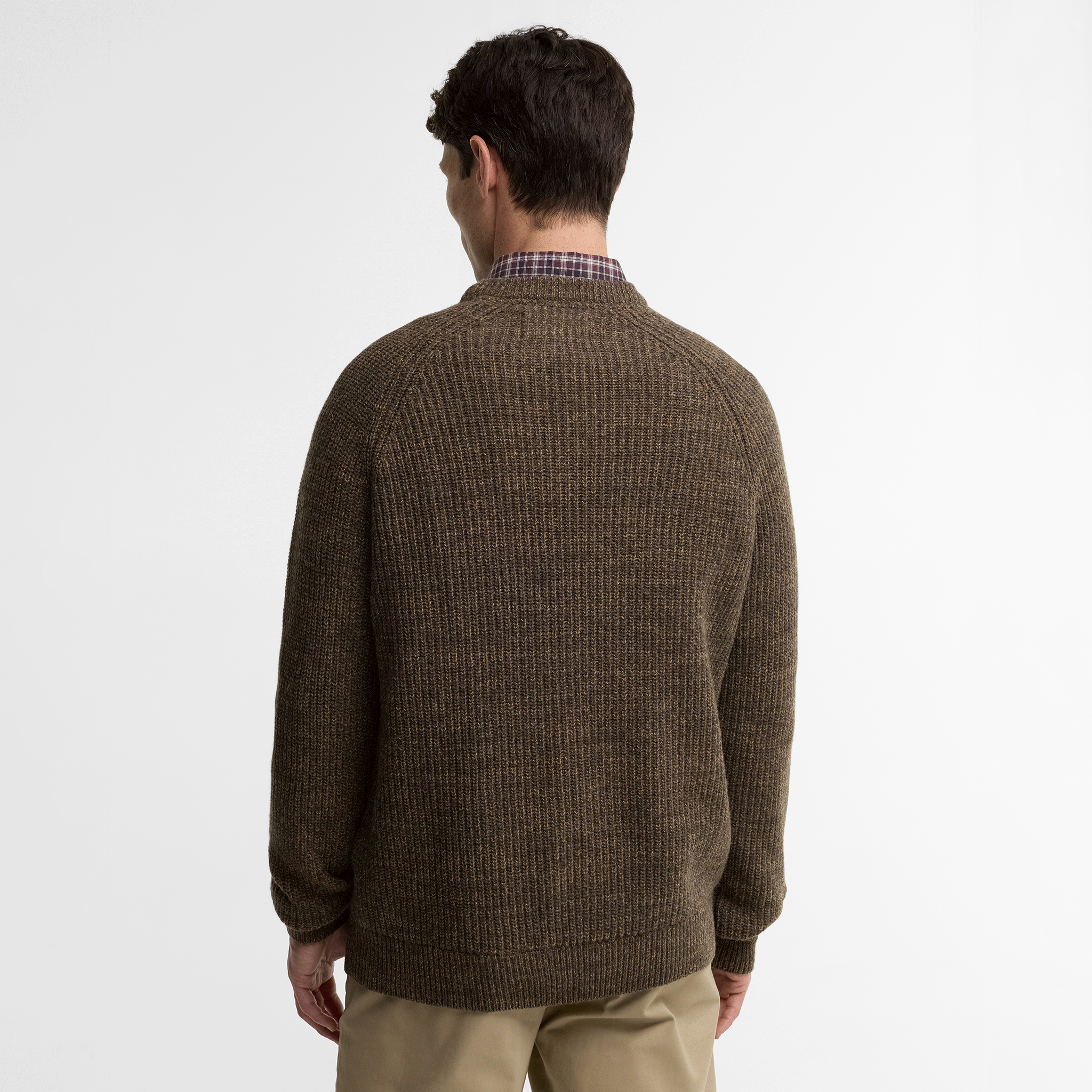 Barbour Horseford Crew Neck Jumper Camel Mens