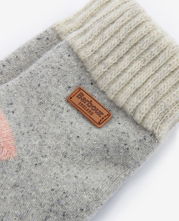 Barbour Isla Ladies Cabin Socks Light Grey Mix 1