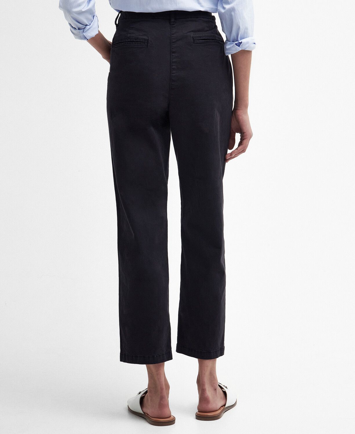 Barbour Ladies Cropped Chinos Navy 4