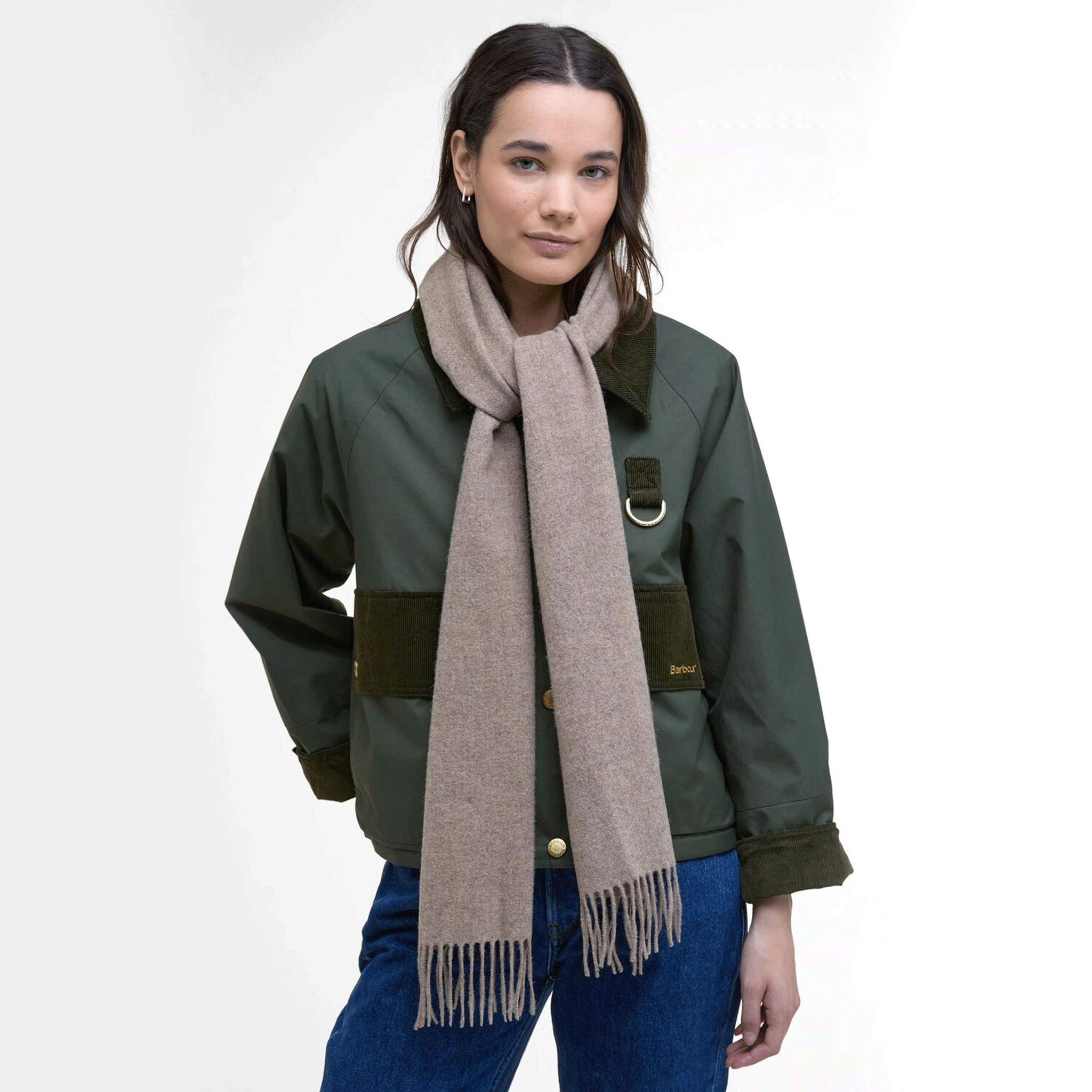 Barbour Lambswool Woven Scarf Oatmeal