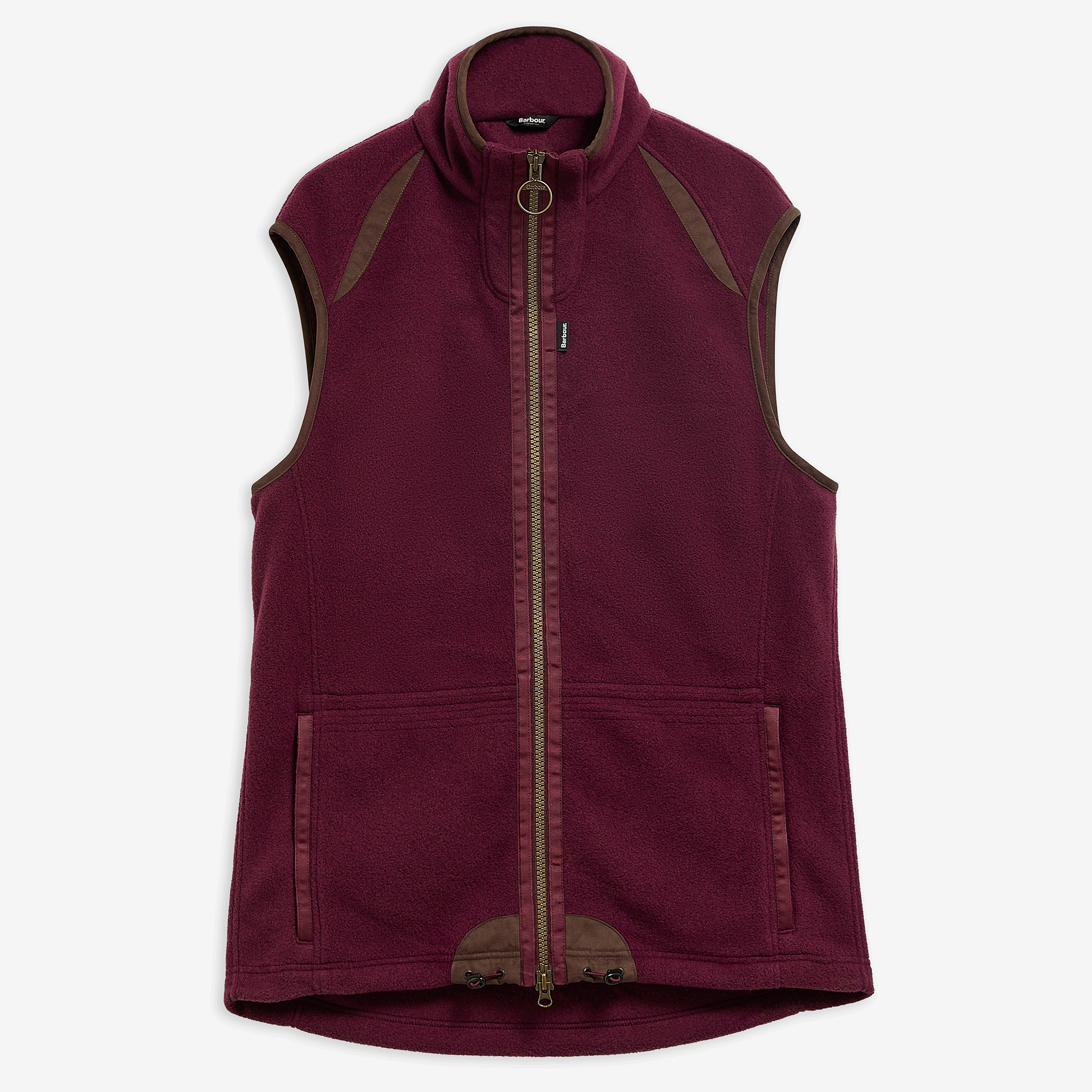 Barbour Langdale Fleece Gilet Dark Bordeaux Mens