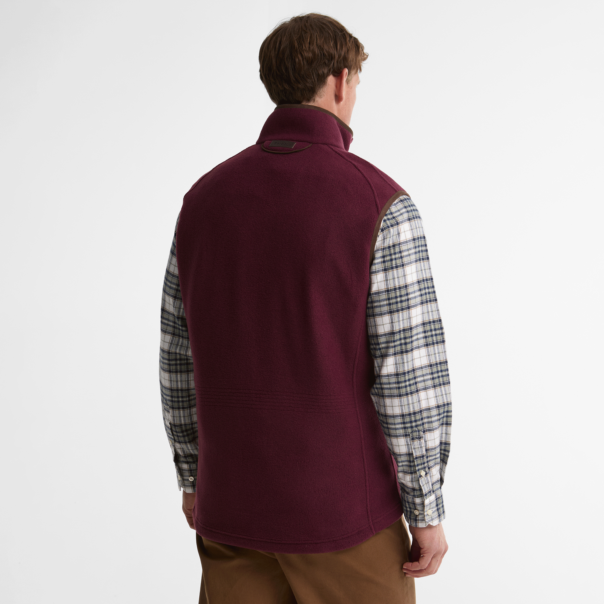 Barbour Langdale Fleece Gilet Dark Bordeaux Mens