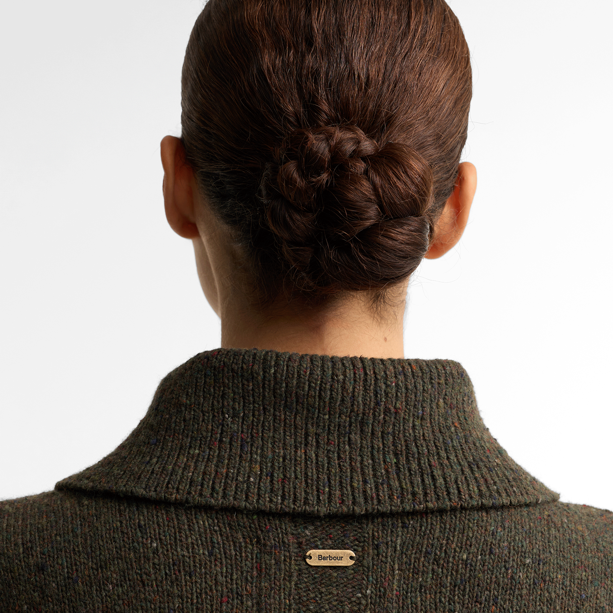 Barbour Lavensdale Quarter-Zip Jumper Olive Womens